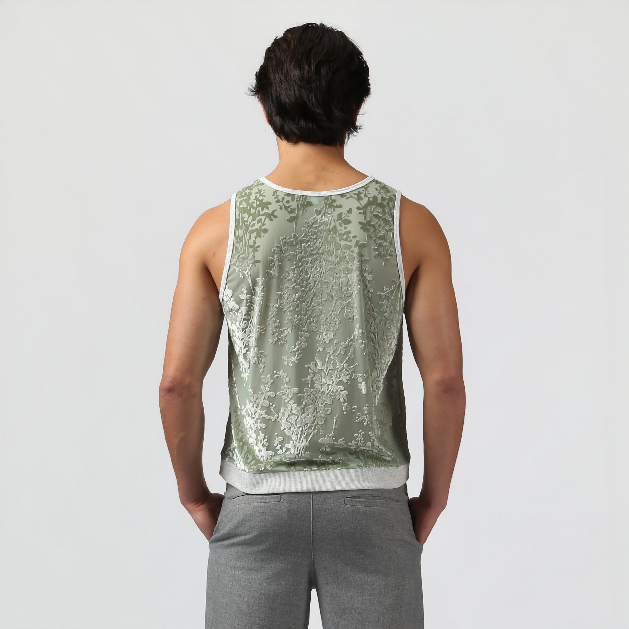 NEW- Mint Heath Velvet Muscle Tee