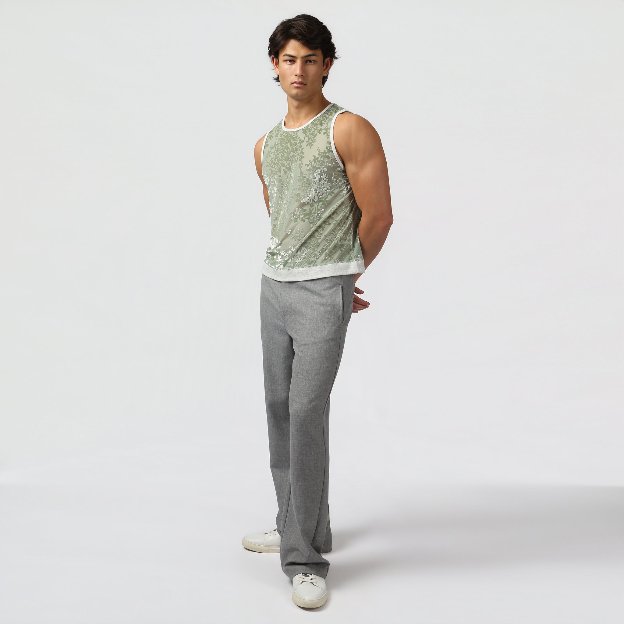 NEW- Mint Heath Velvet Muscle Tee