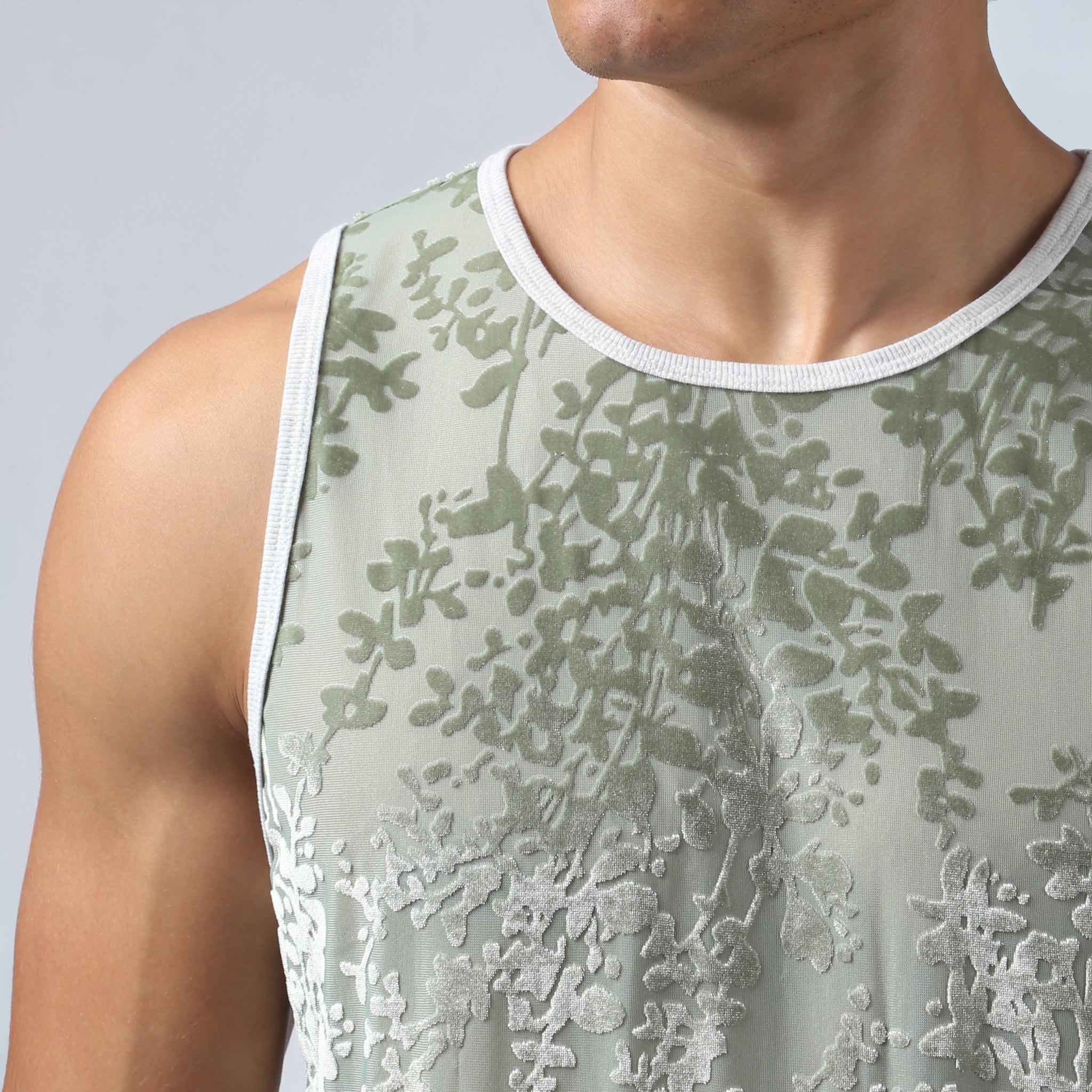 NEW- Mint Heath Velvet Muscle Tee