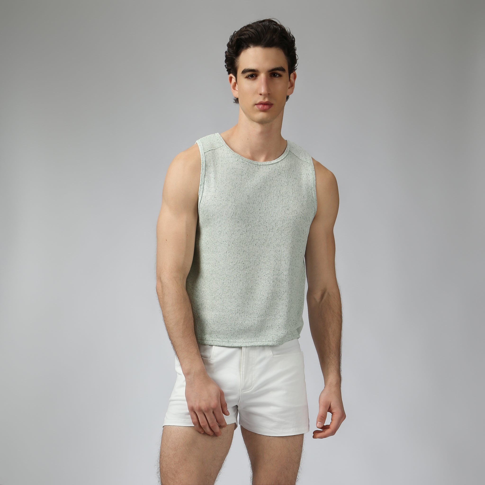 Cactus Pointillist Muscle Tee - Parke & Ronen