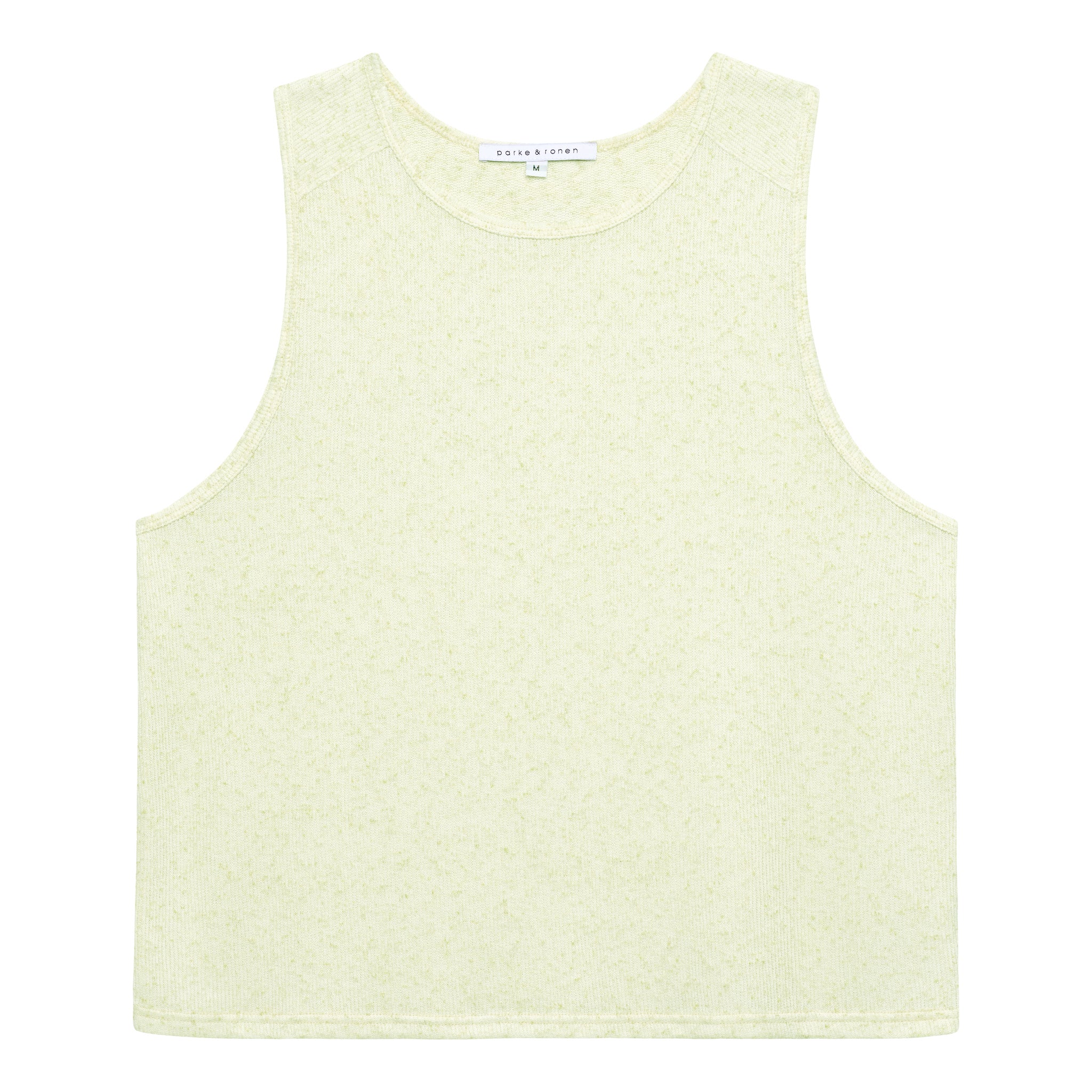 Key Lime Pointillist Muscle Tee - Parke & Ronen