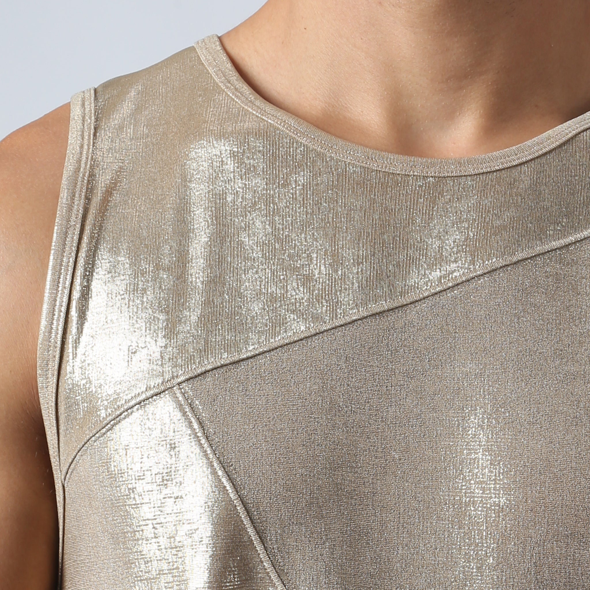 NEW- Ivory Gold Spettacolo Muscle Tee