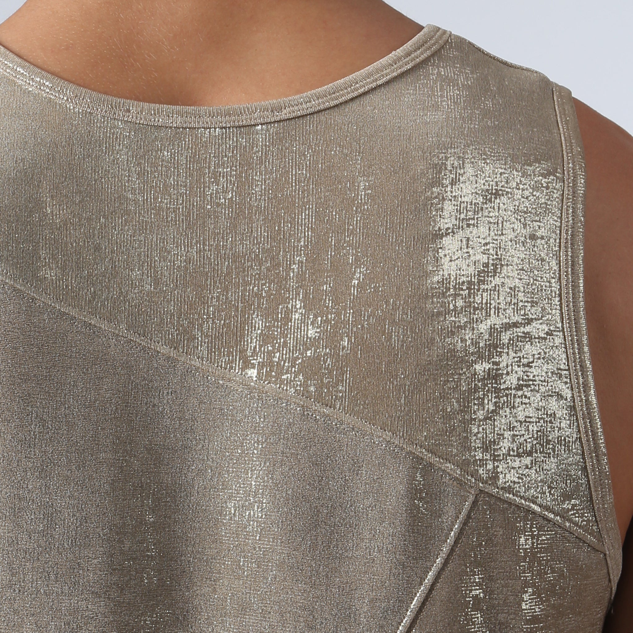 NEW- Ivory Gold Spettacolo Muscle Tee