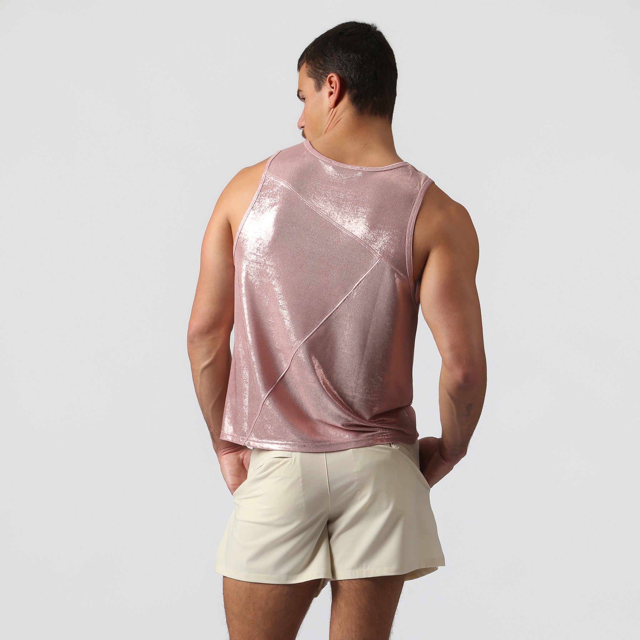 NEW- Rose Gold Spettacolo Muscle Tee