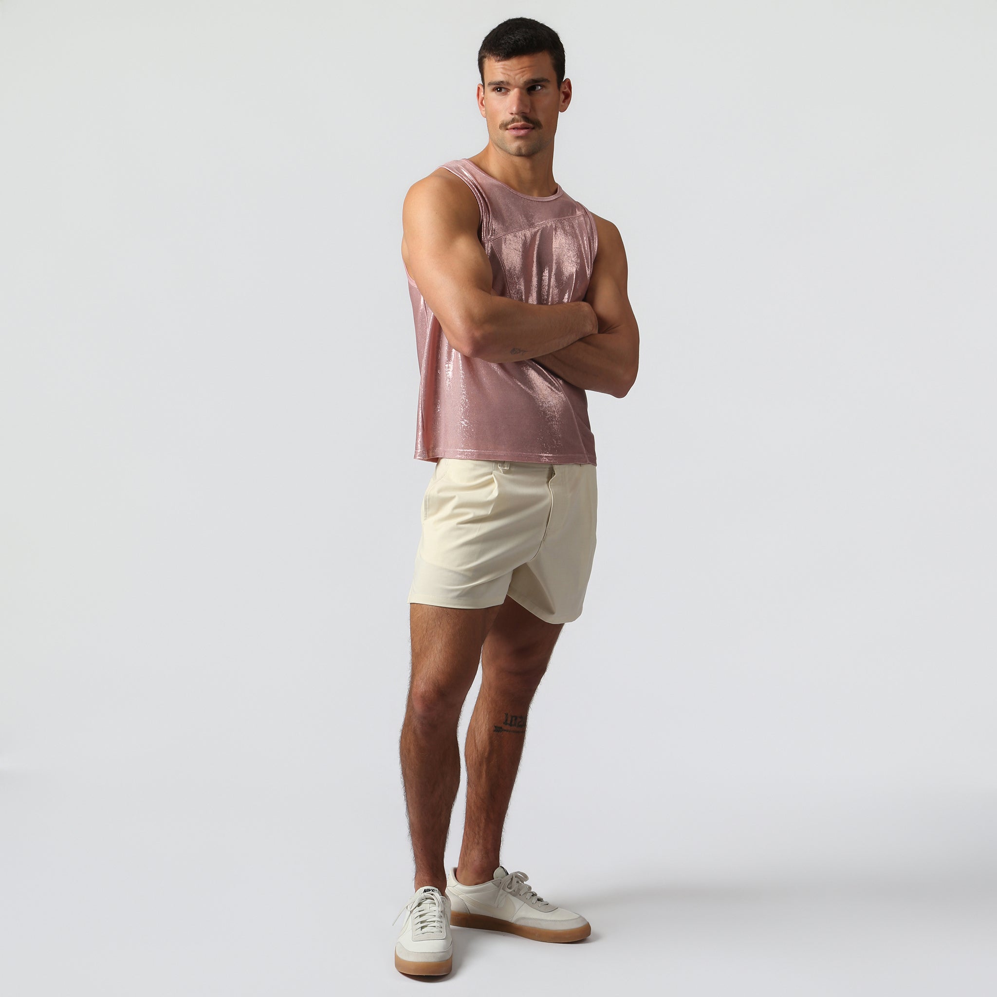 NEW- Rose Gold Spettacolo Muscle Tee