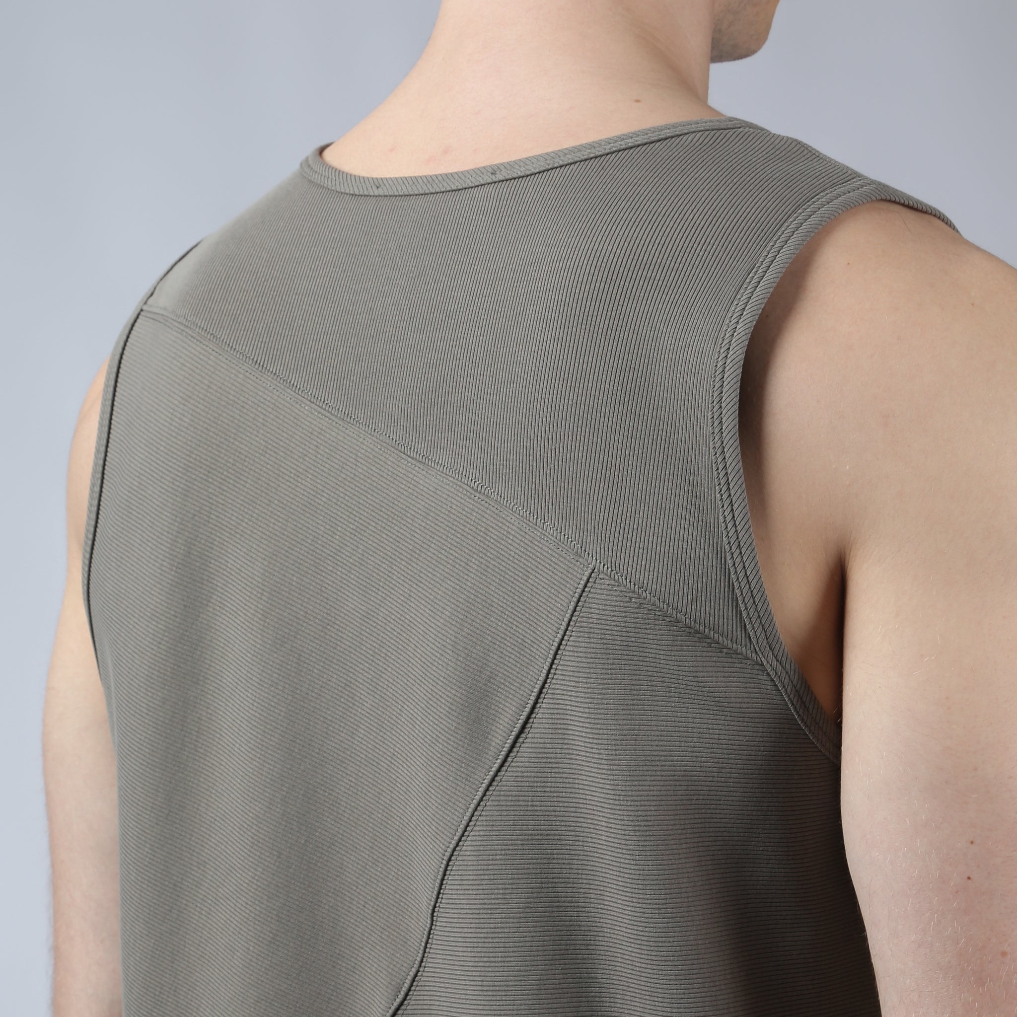 Army Beach Walk Rib Muscle Tee - Parke & Ronen