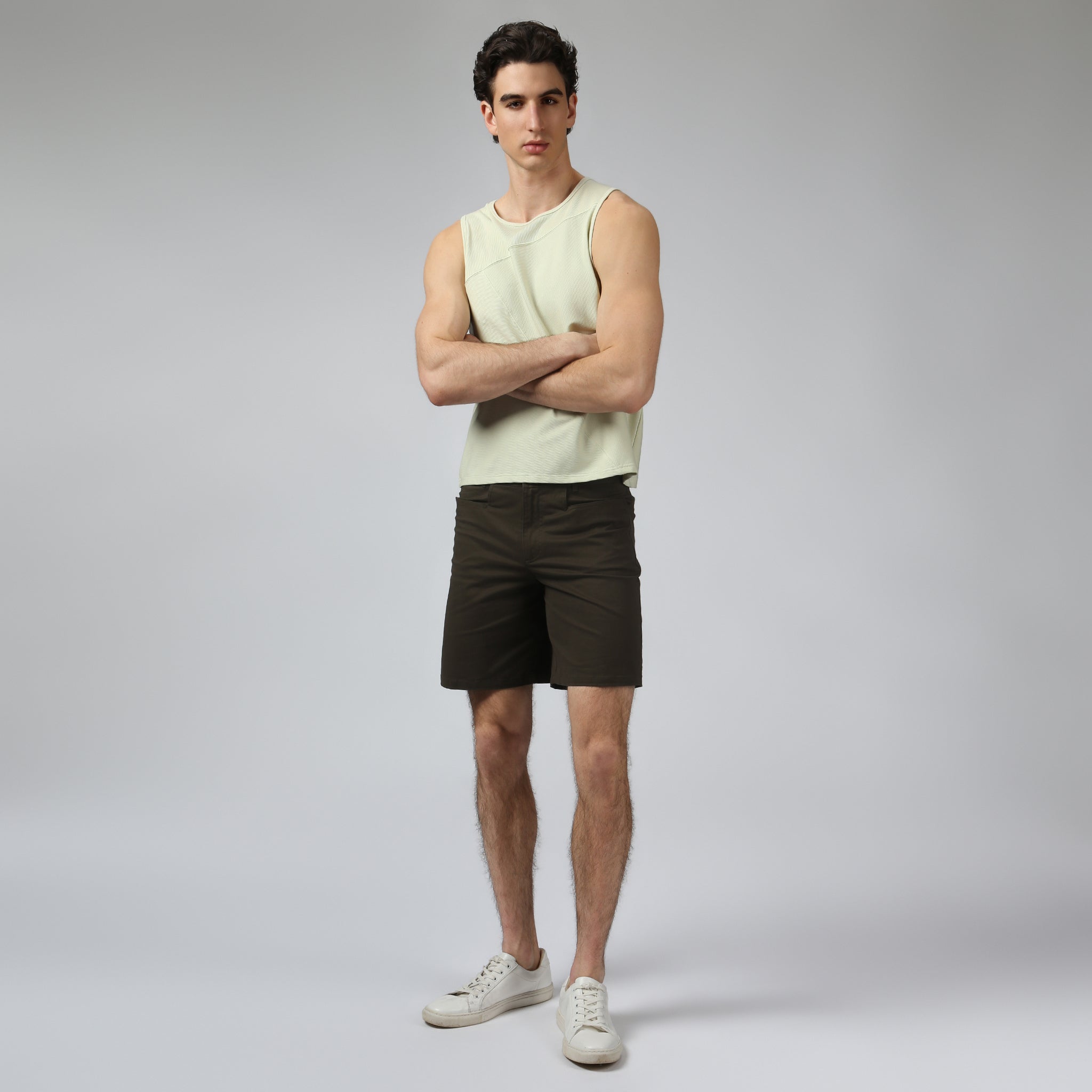 Sage Beach Walk Rib Muscle Tee - Parke & Ronen