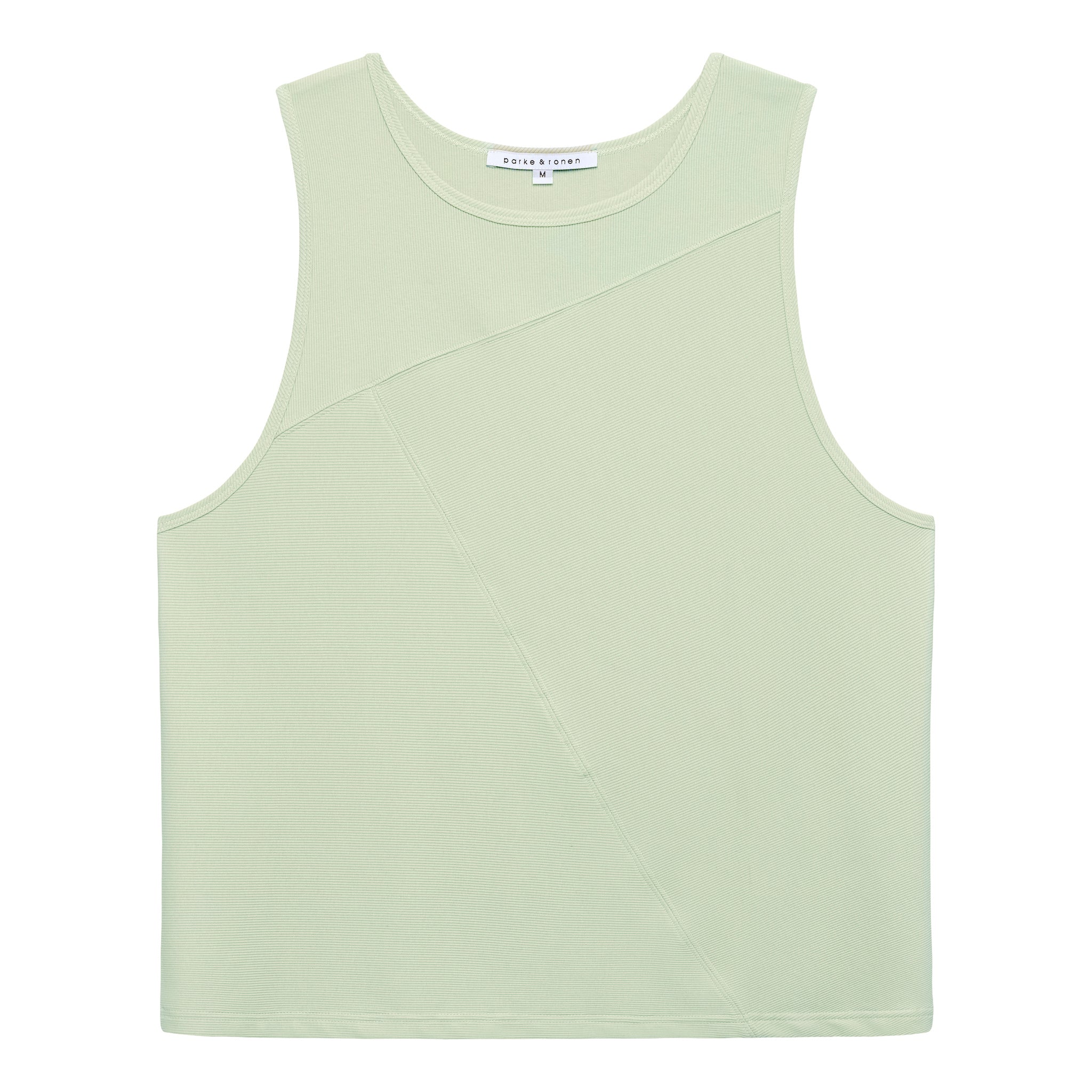 Sage Beach Walk Rib Muscle Tee - Parke & Ronen