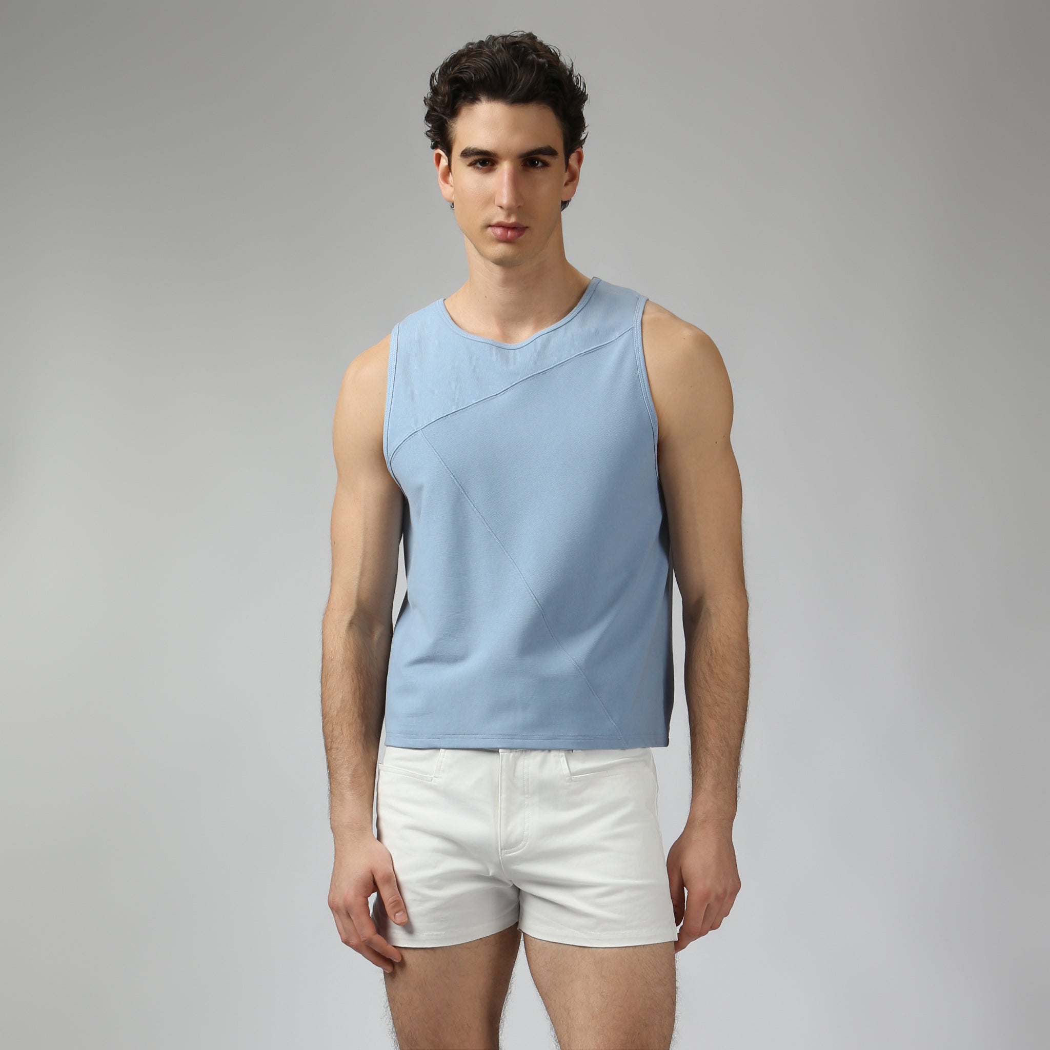 NEW- Sky Beach Walk Rib Muscle Tee - Parke & Ronen