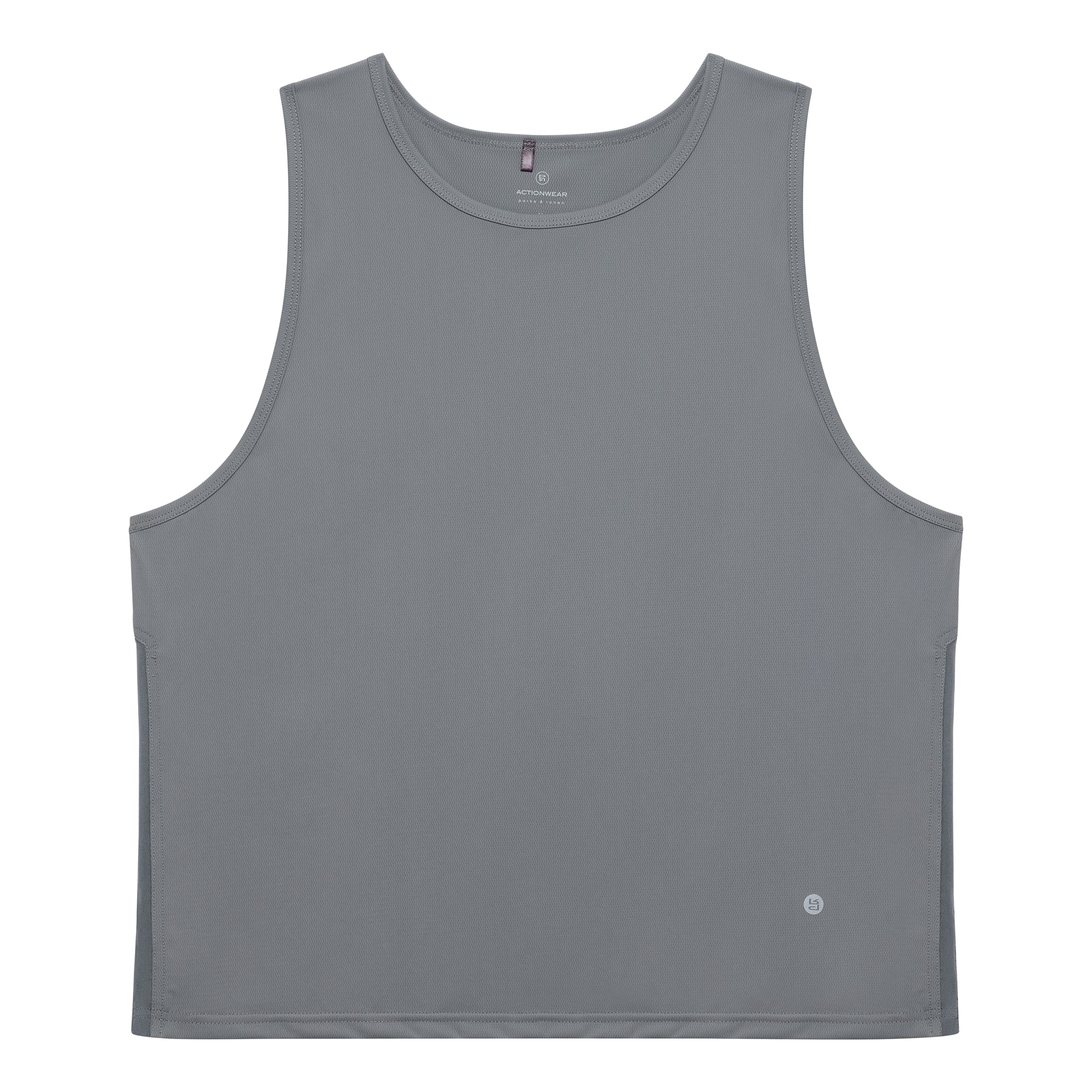Grey Kinetic Rib Muscle Tee - Parke & Ronen