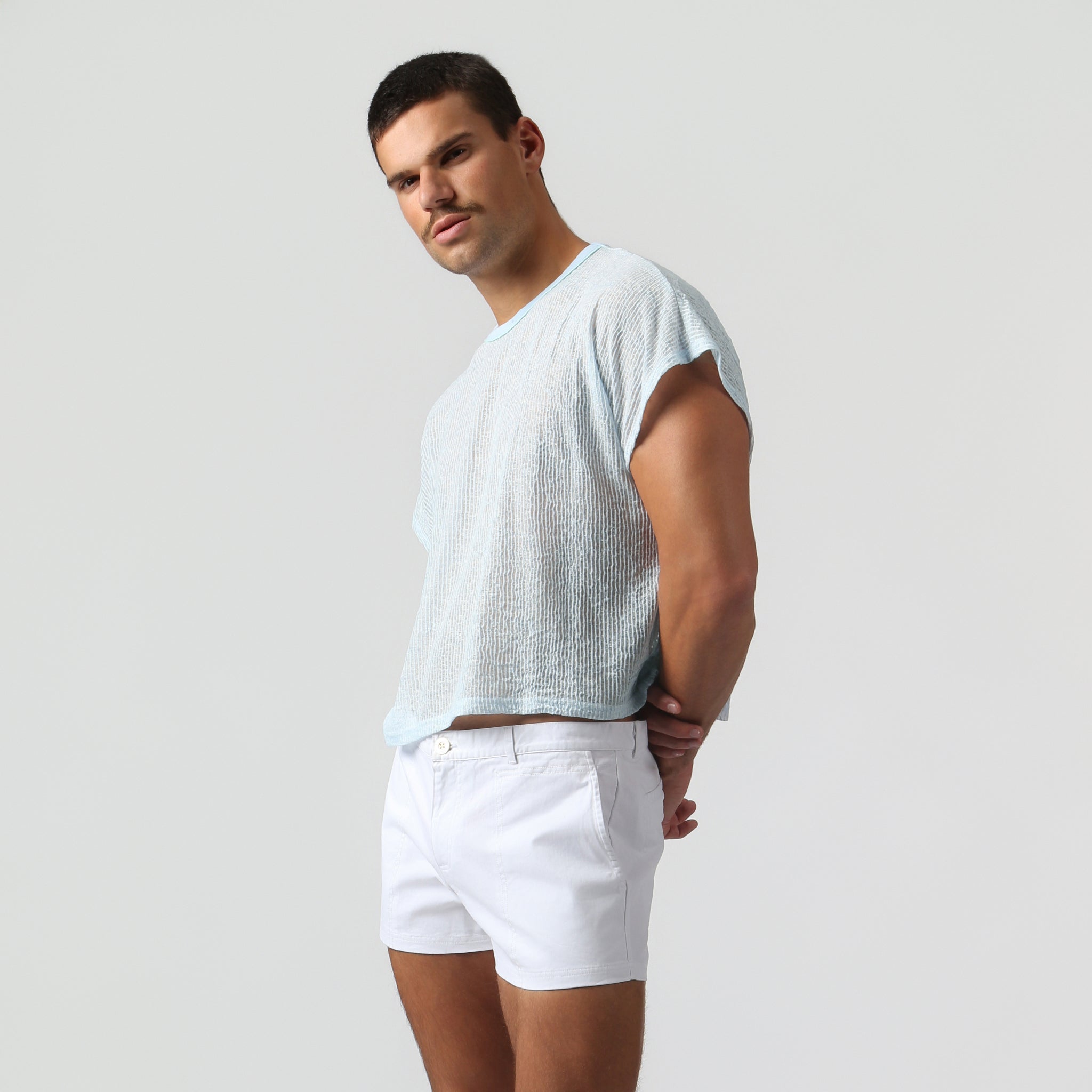 NEW-  Sky Blue Sereno Rib Tee