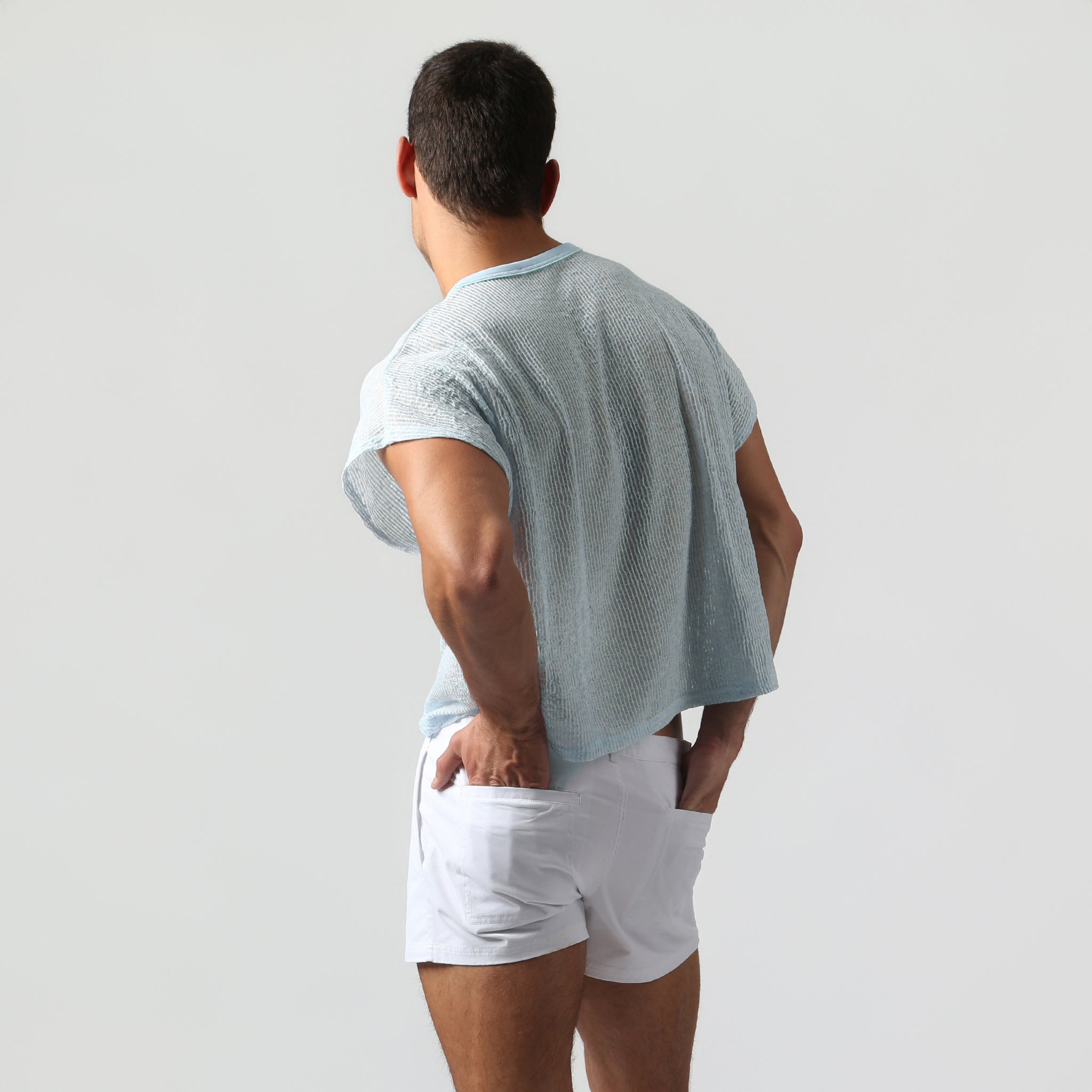 NEW-  Sky Blue Sereno Rib Tee