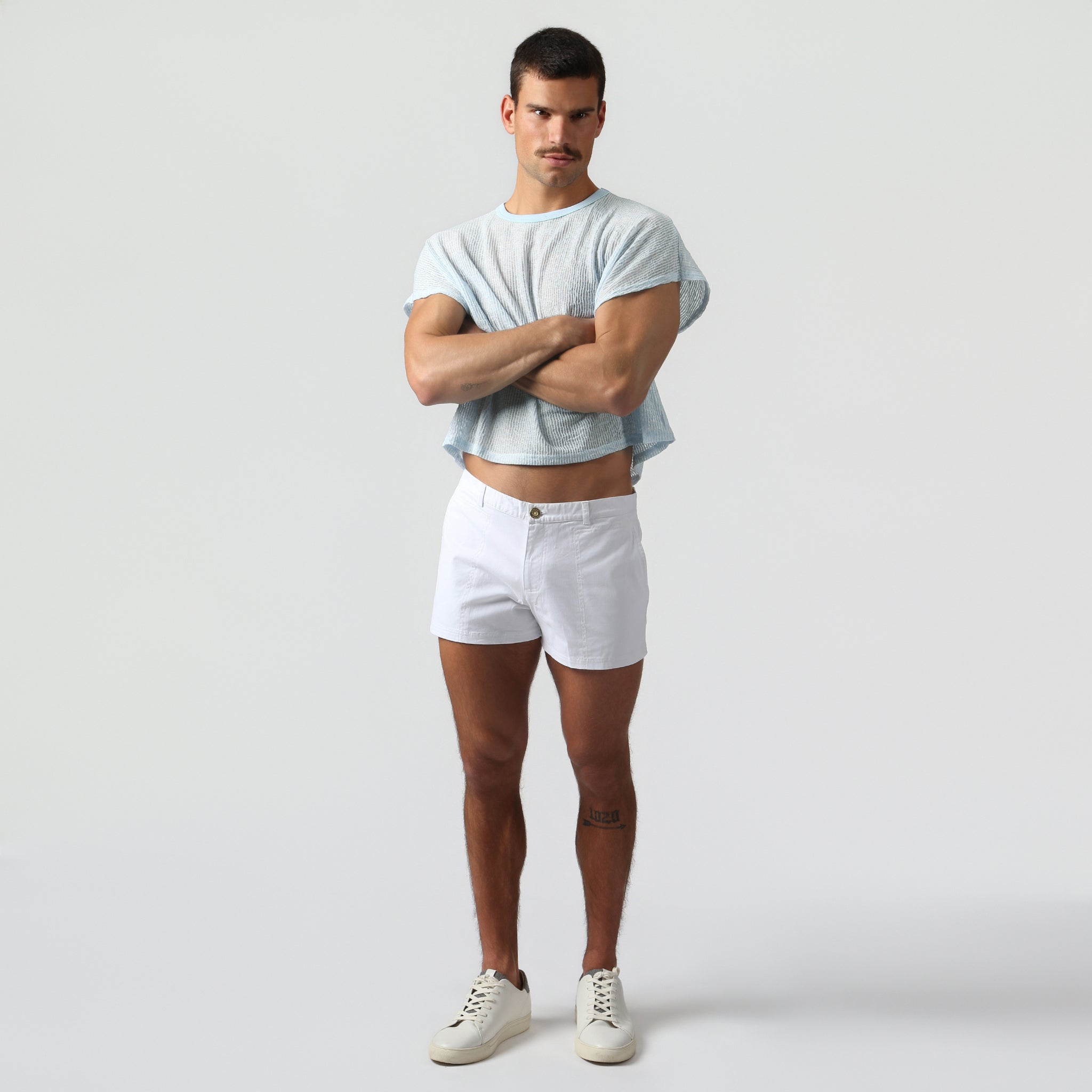 NEW-  Sky Blue Sereno Rib Tee