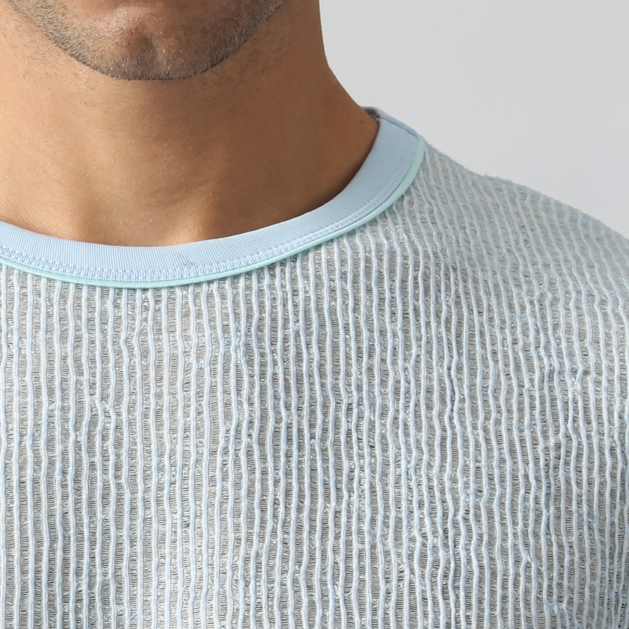 NEW-  Sky Blue Sereno Rib Tee