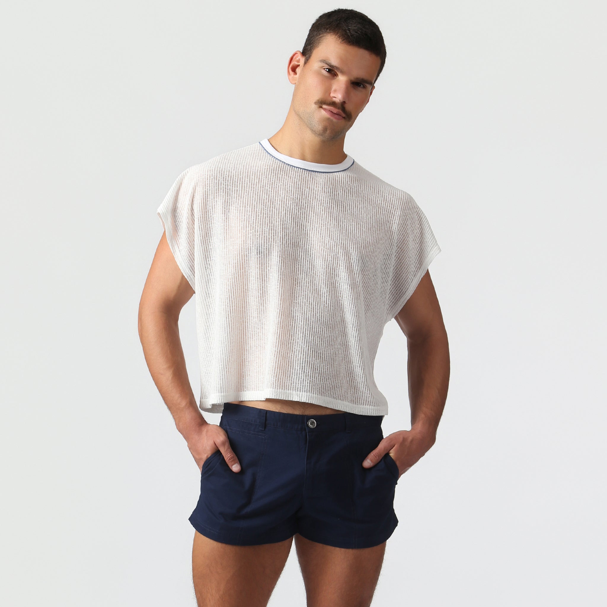 NEW-  White Sereno Rib Tee
