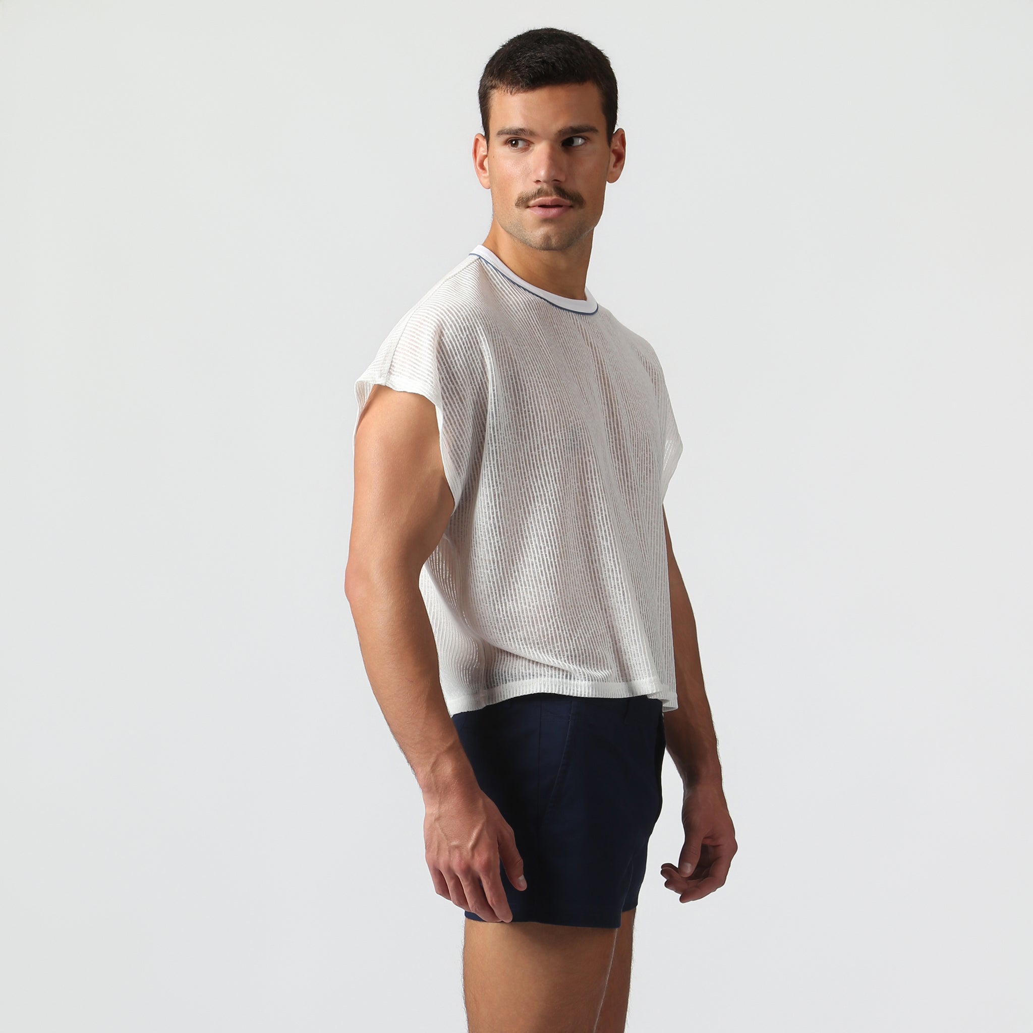 NEW-  White Sereno Rib Tee