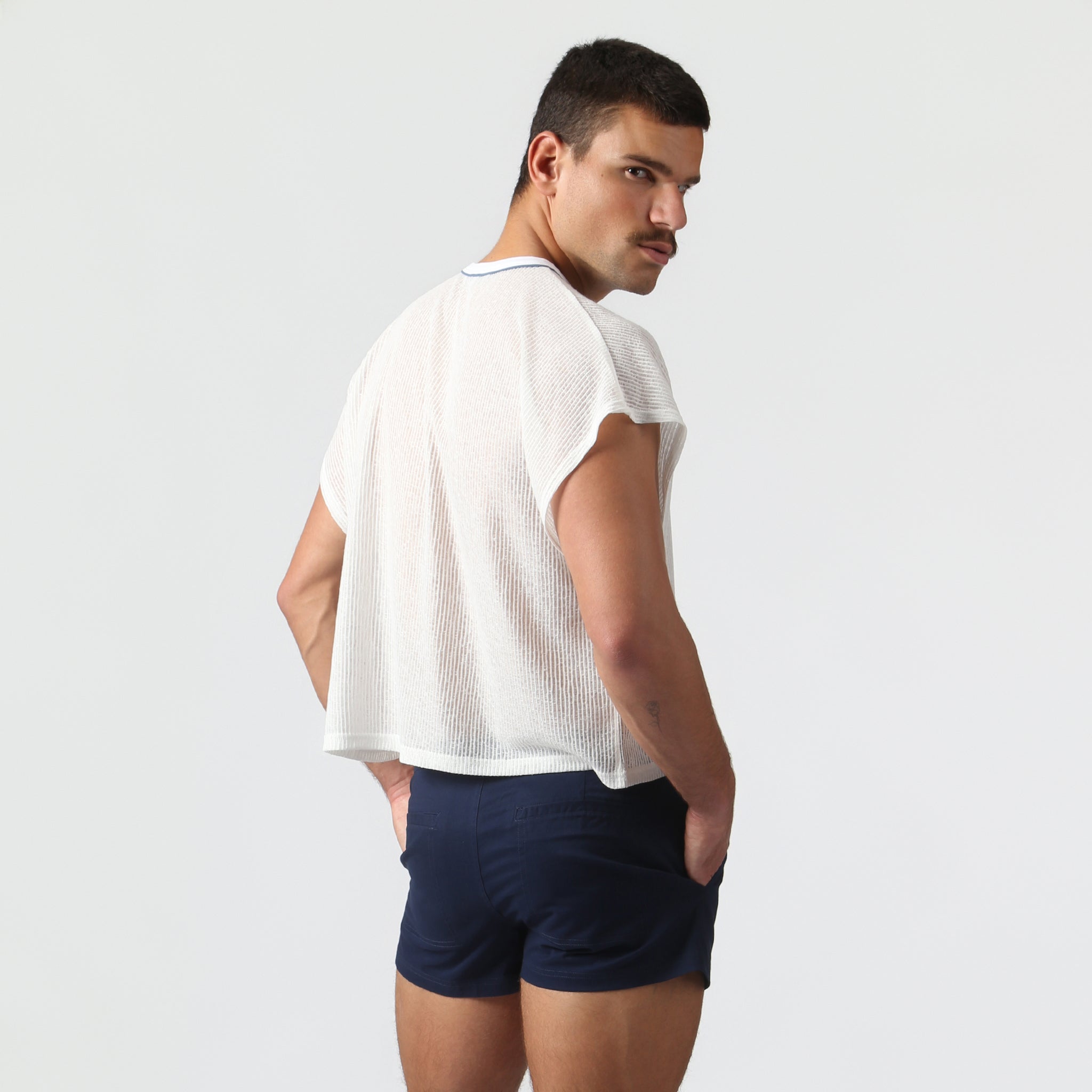 NEW-  White Sereno Rib Tee