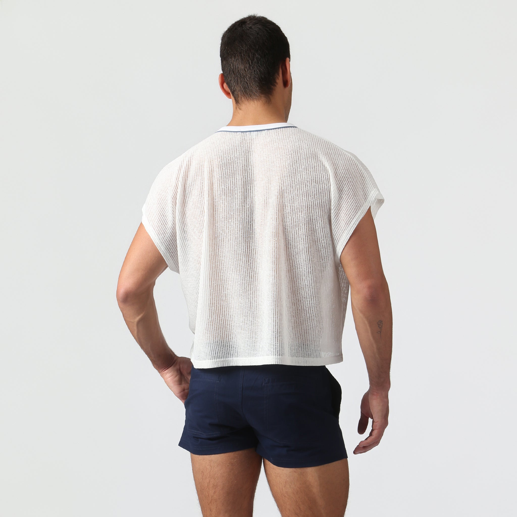 NEW-  White Sereno Rib Tee