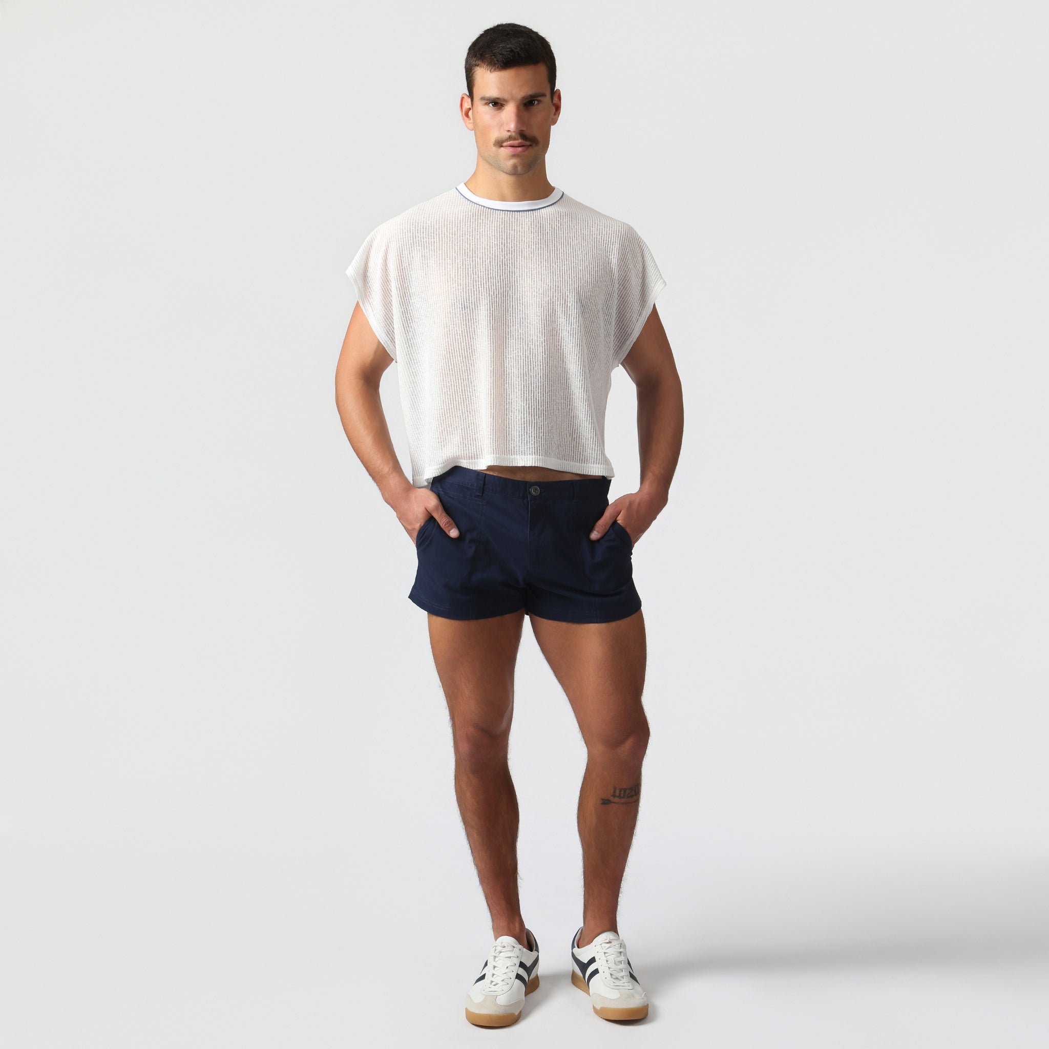 NEW-  White Sereno Rib Tee