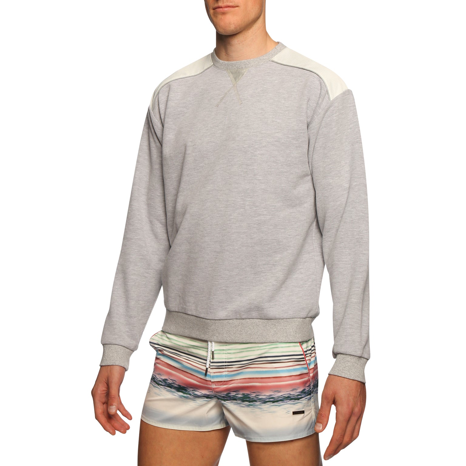 RESORT '24- Varsity Grey Tech Jersey Fleece Sweatshirt