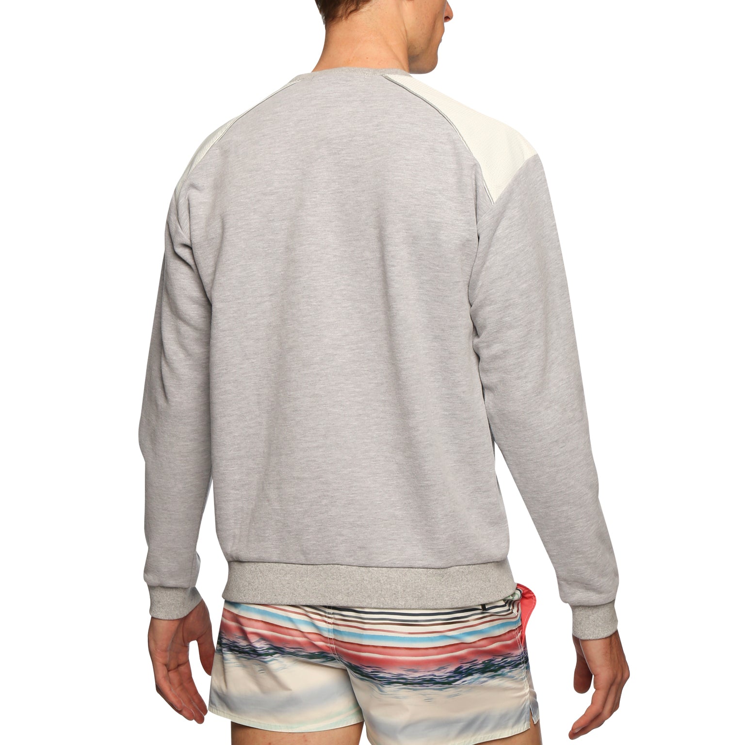 SAVE 70%- Varsity Grey Tech Jersey Fleece Sweatshirt - parke & ronen