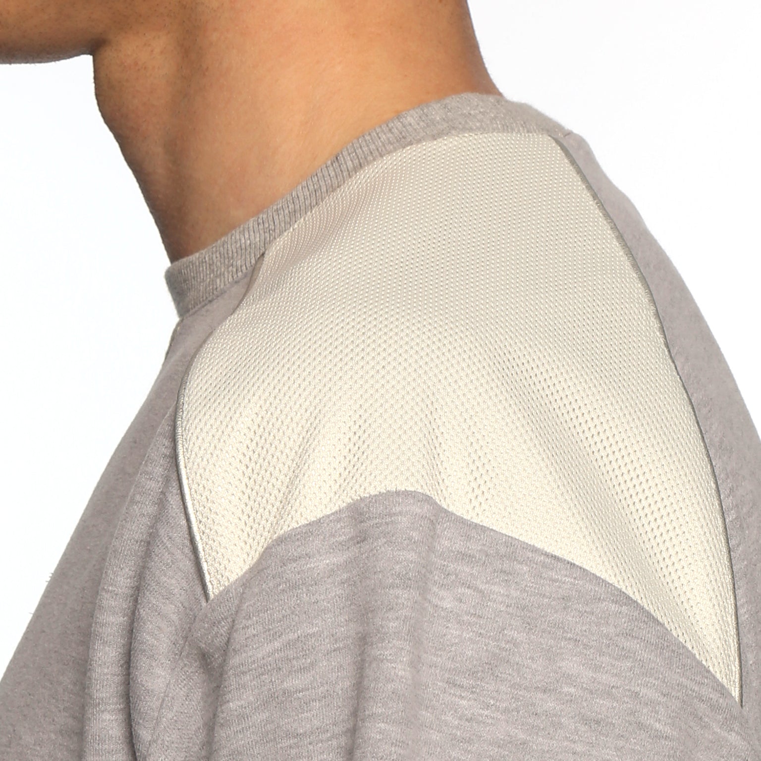 SAVE 70%- Varsity Grey Tech Jersey Fleece Sweatshirt - parke & ronen