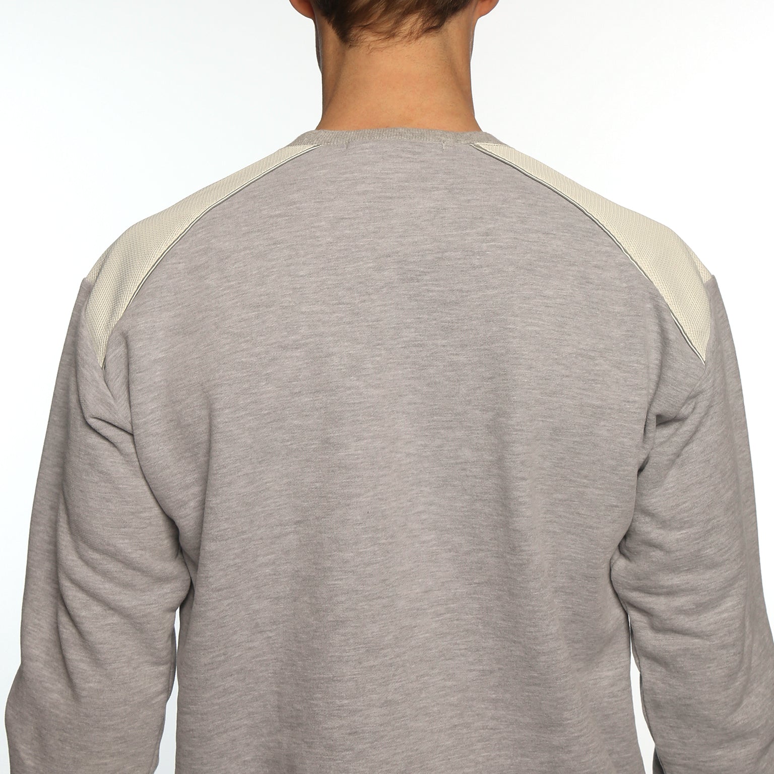 SAVE 70%- Varsity Grey Tech Jersey Fleece Sweatshirt - parke & ronen