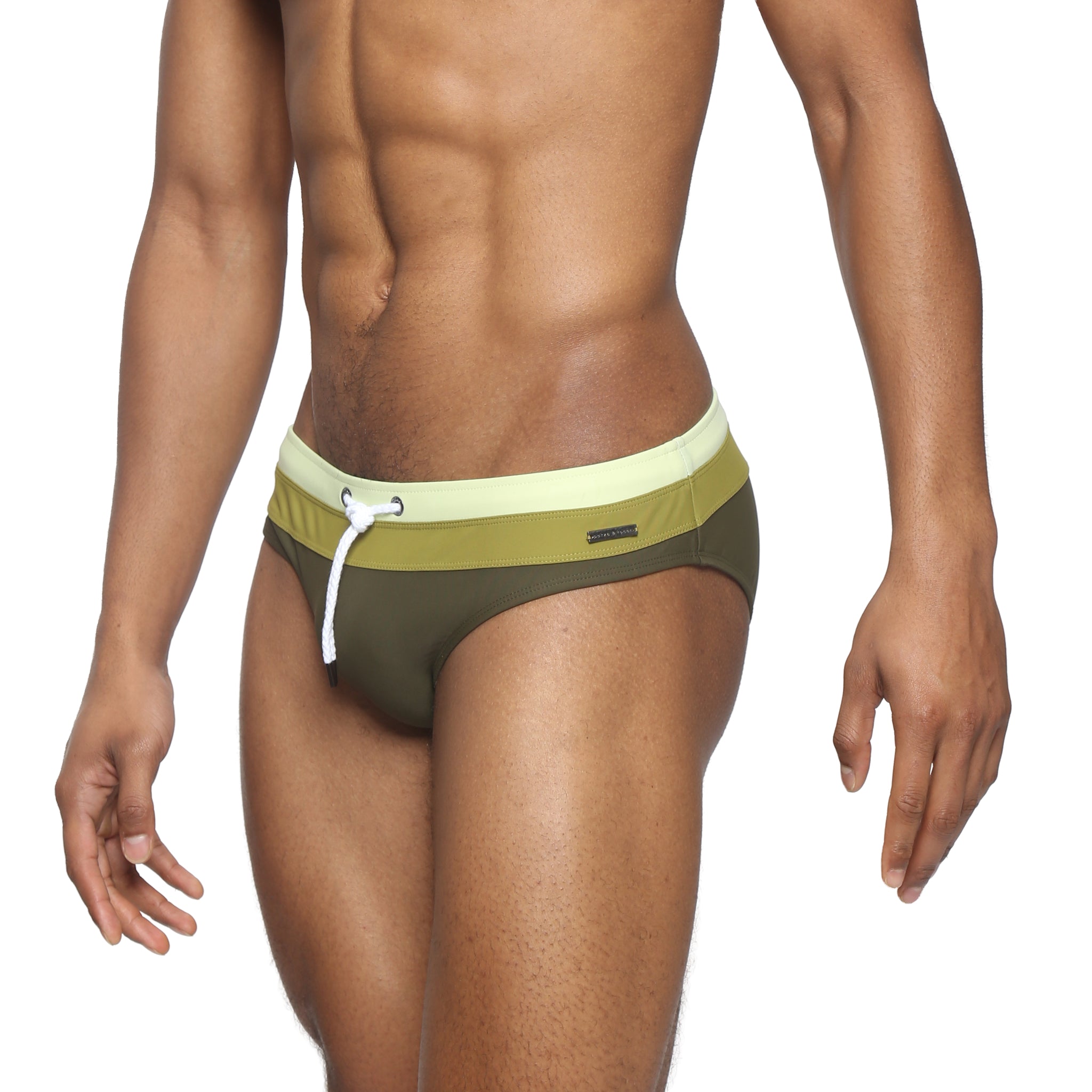 NEW- Army Green Colorblock Meridian Bikini