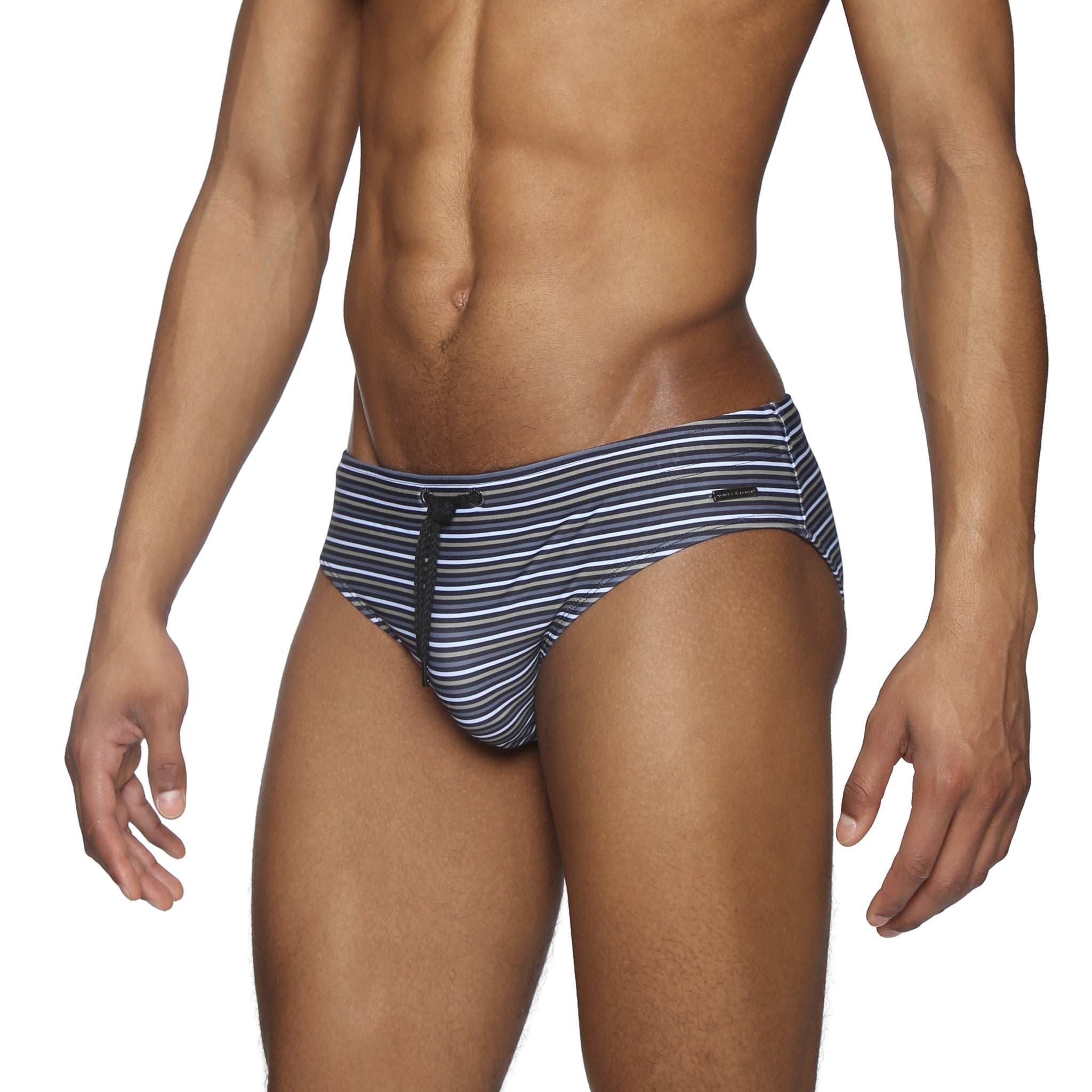 Black Pinline Printed Meridian Bikini - Parke & Ronen