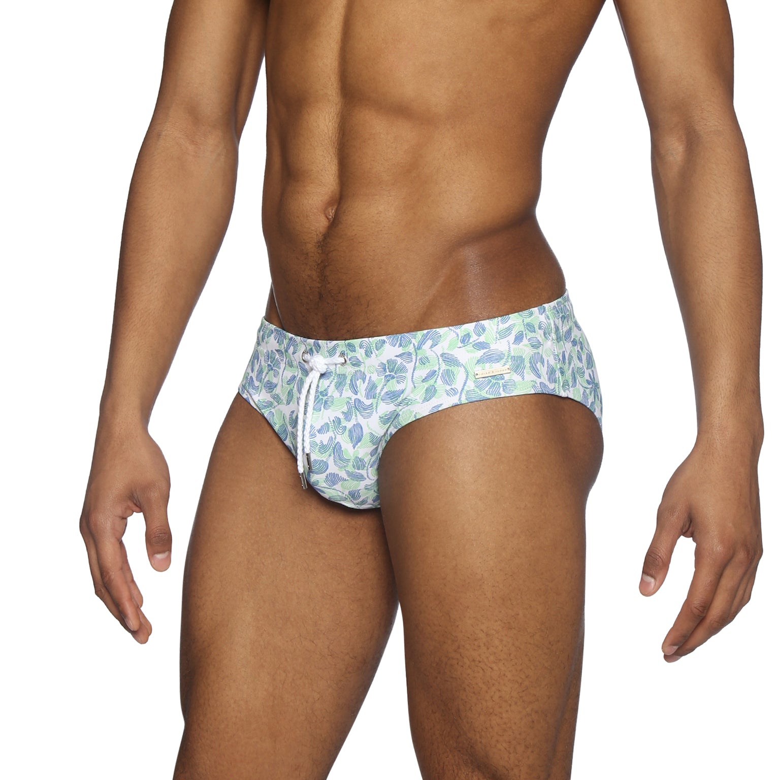 Lime Havana Leaf Printed Meridian Bikini