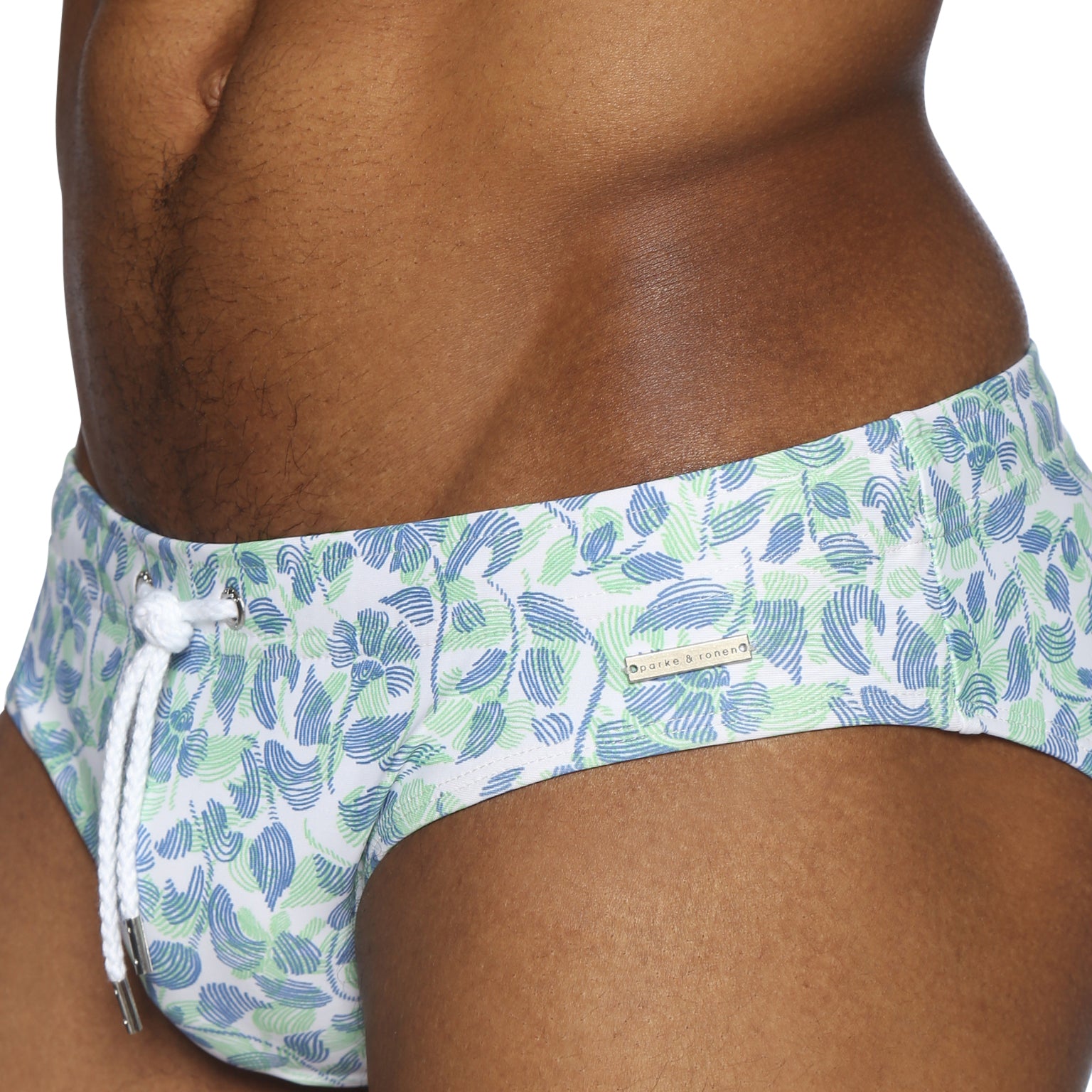 Lime Havana Leaf Printed Meridian Bikini