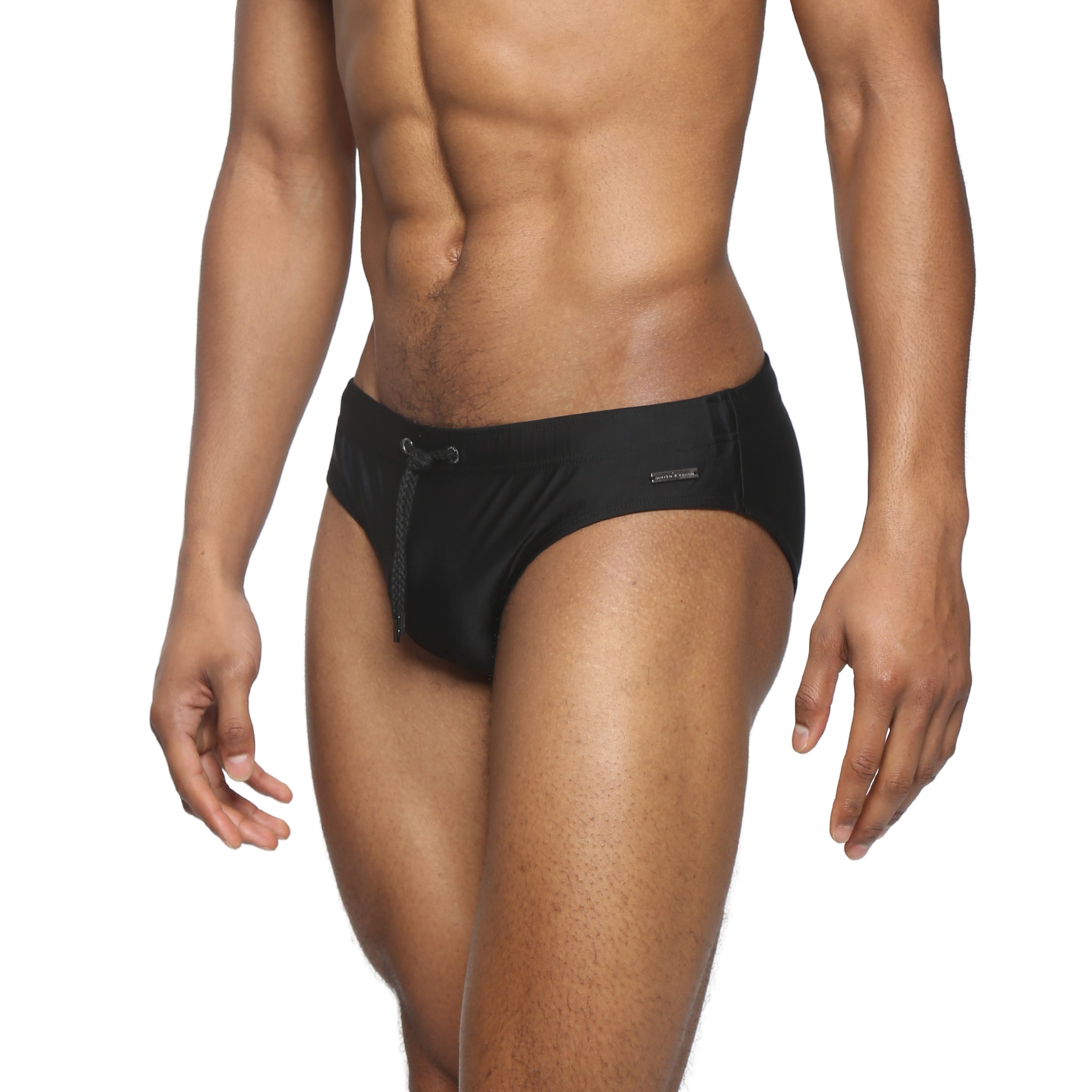 Black Solid Meridian Bikini