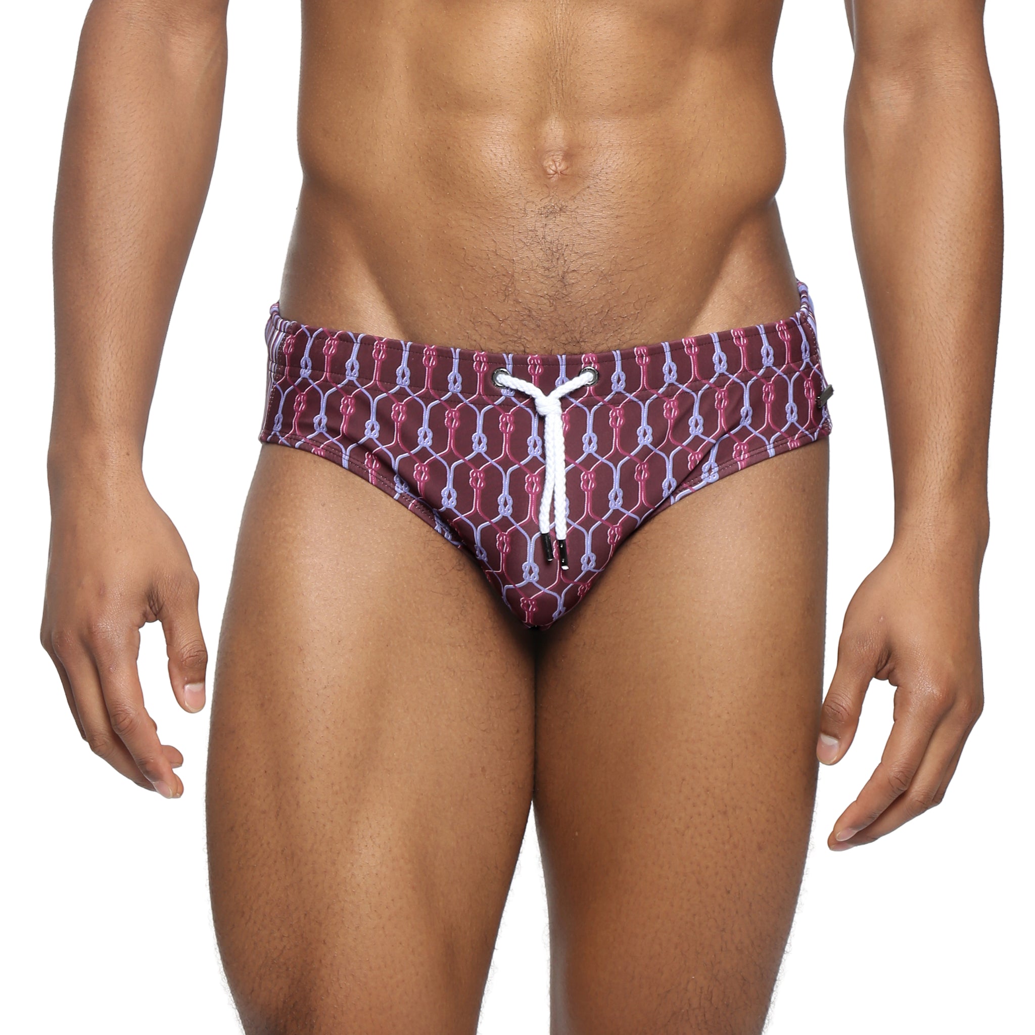 NEW- Bordeaux Voyager Printed Meridian Bikini