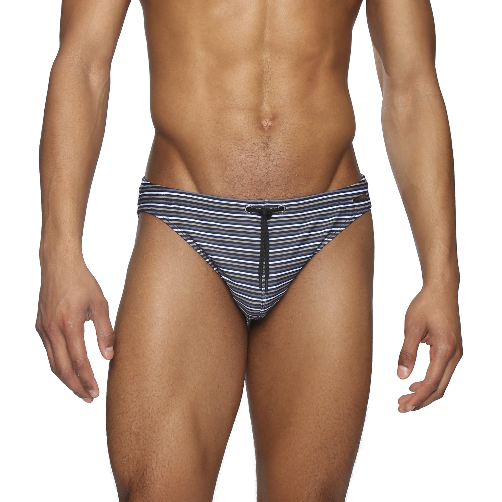 Black Pinline Printed Blade Bikini - Parke & Ronen