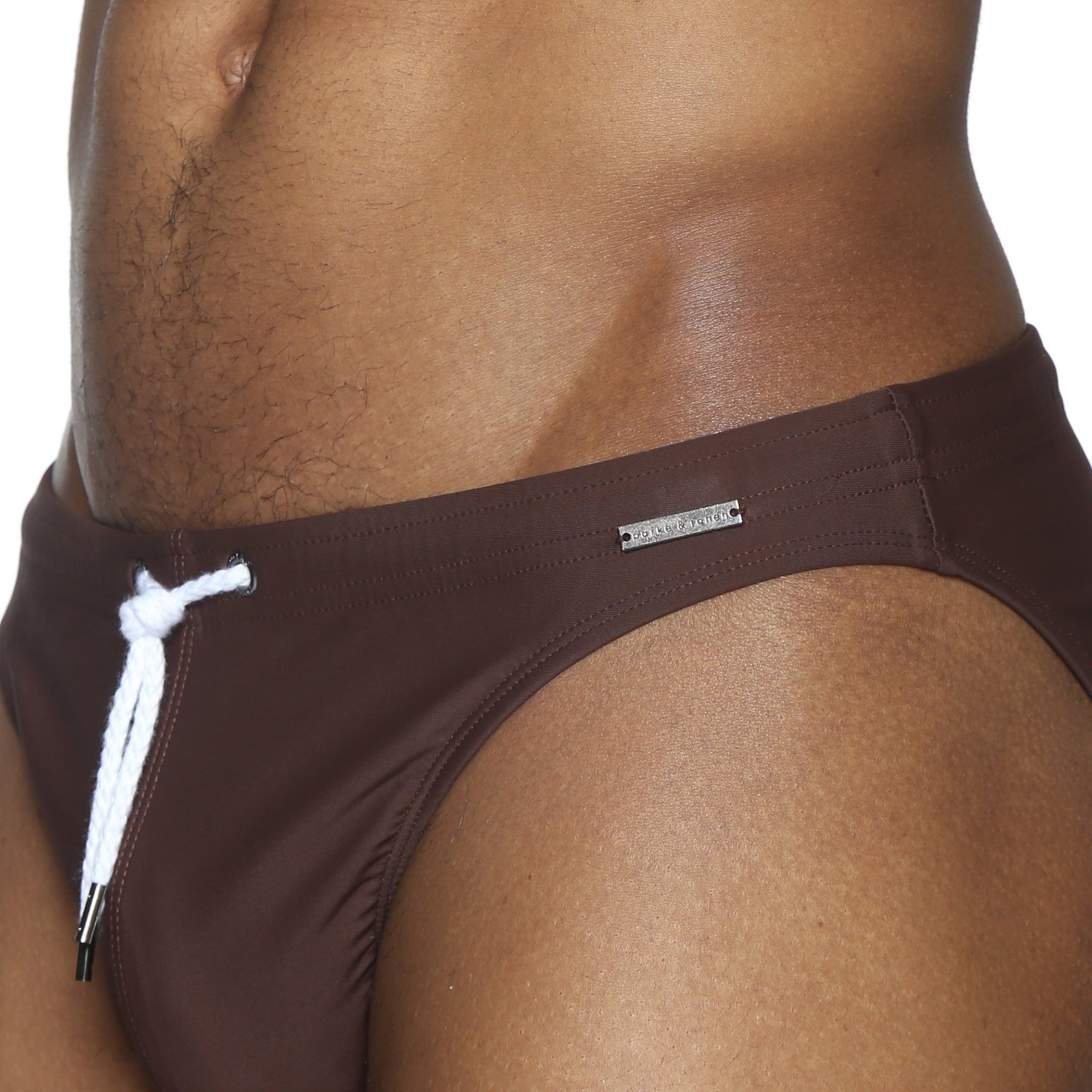 Chocolate Solid Blade Bikini - Parke & Ronen