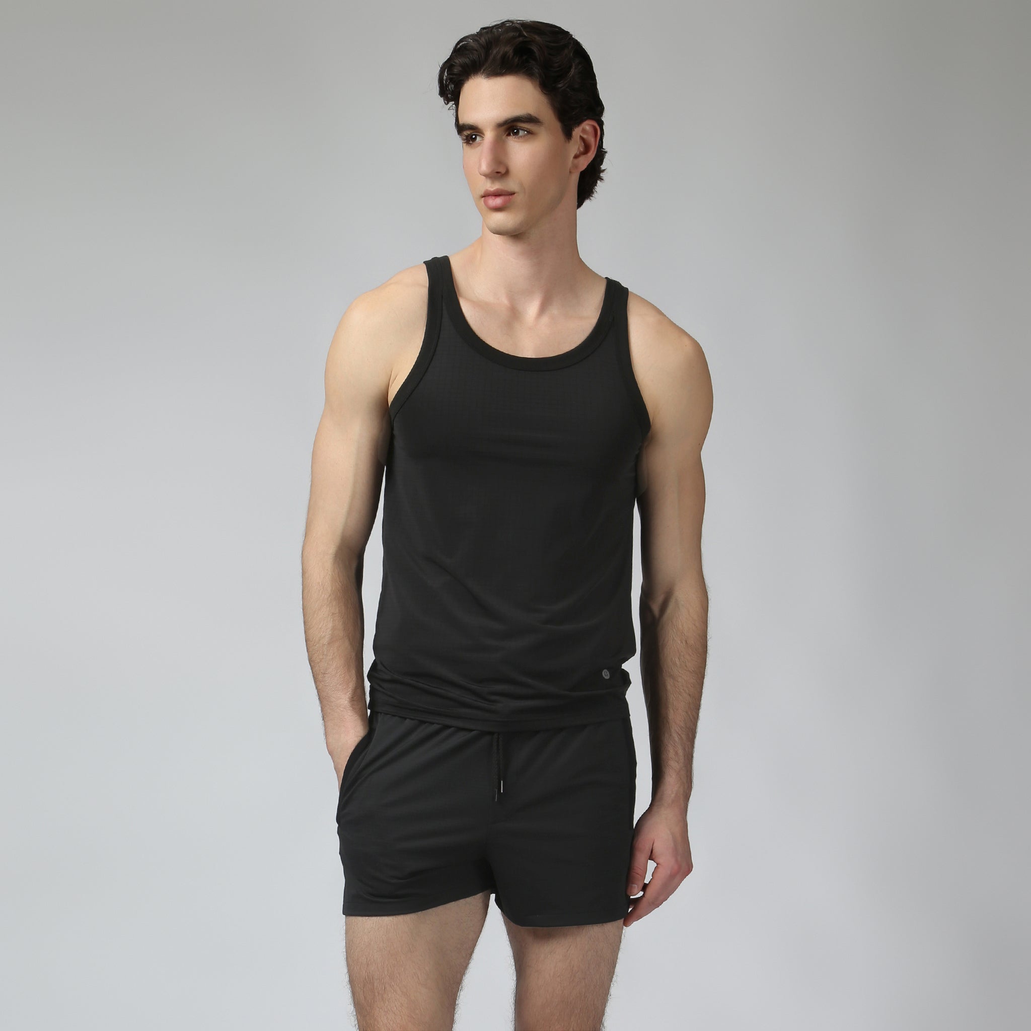 Black Power Grid Roxy Tank - Parke & Ronen