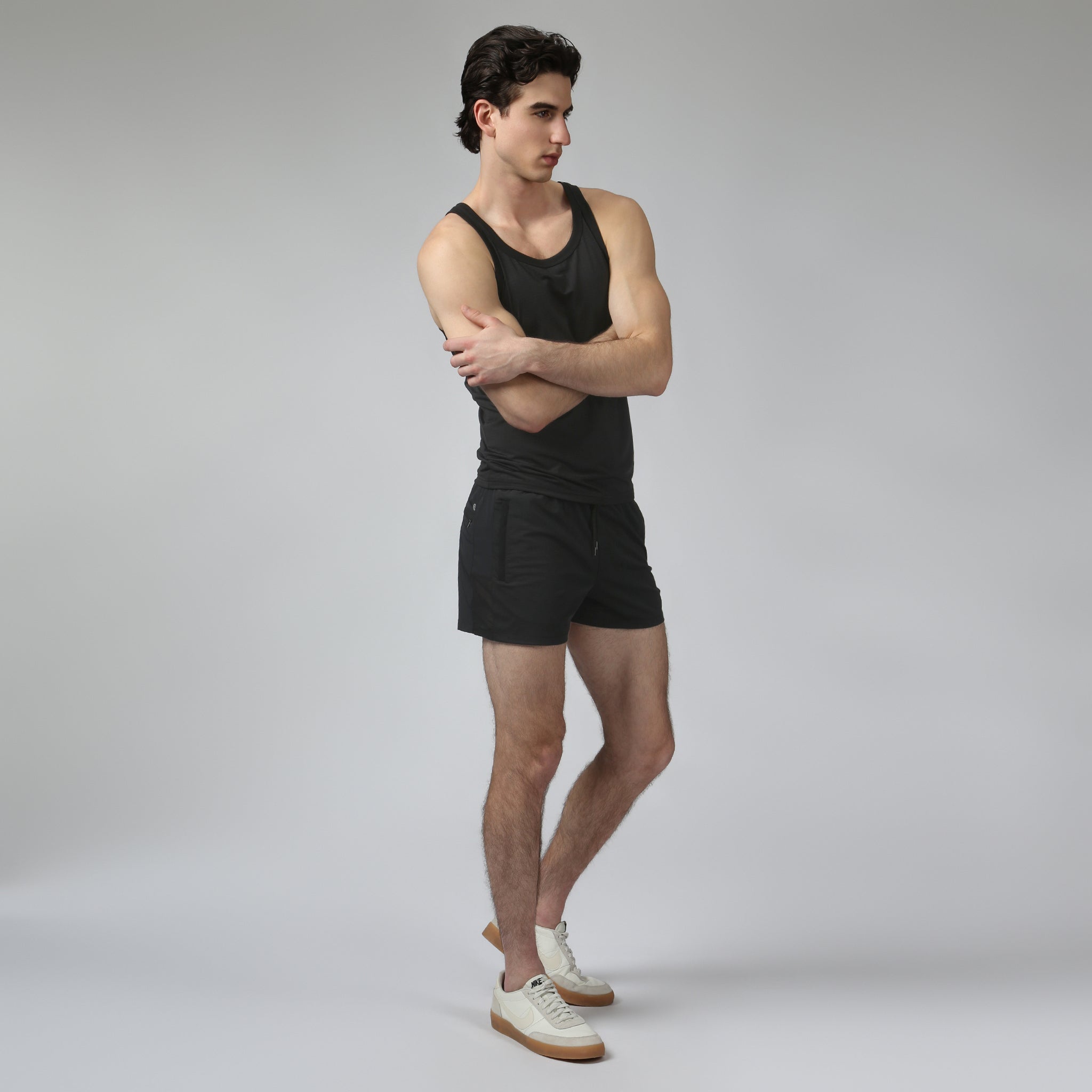 Black Power Grid Roxy Tank - Parke & Ronen