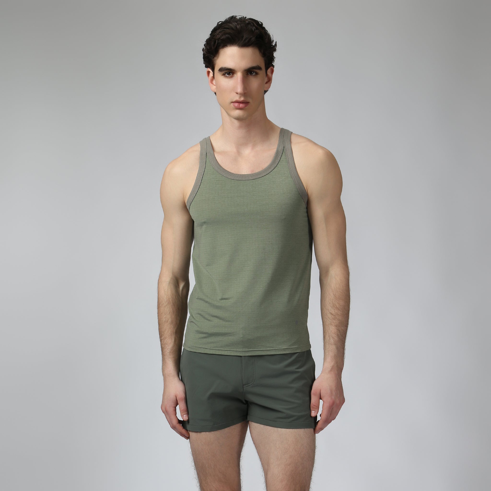 Olive Power Grid Roxy Tank - Parke & Ronen
