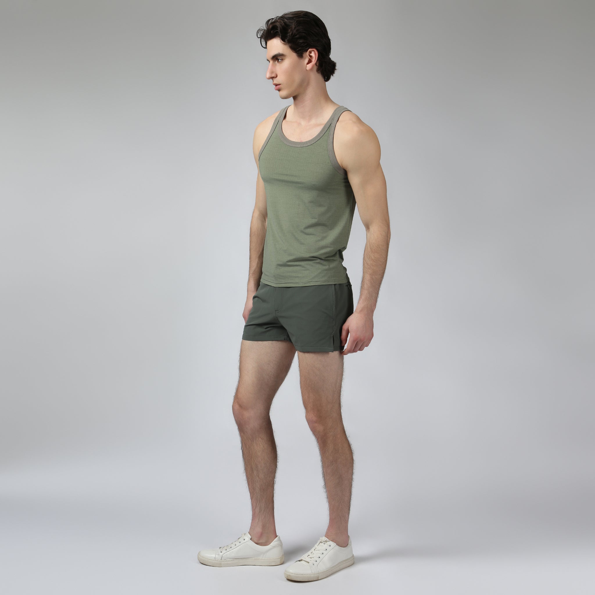 Olive Power Grid Roxy Tank - Parke & Ronen