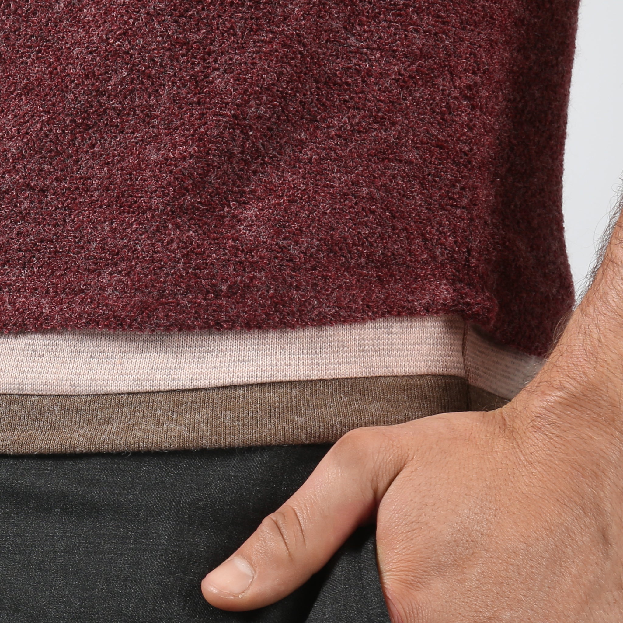 Burgundy Rowe Bouclé Tank