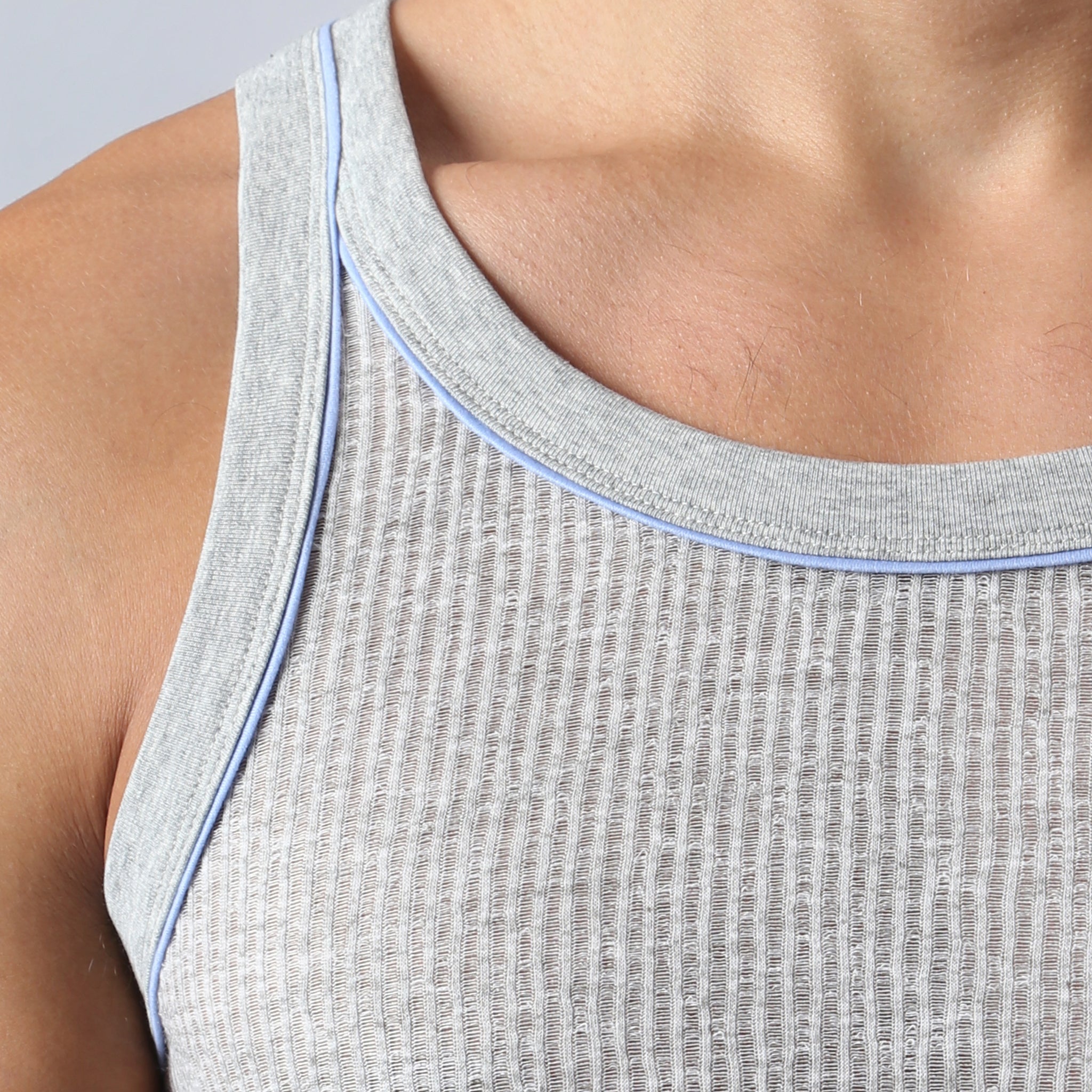 NEW- Soft Grey Sereno Rib Tank