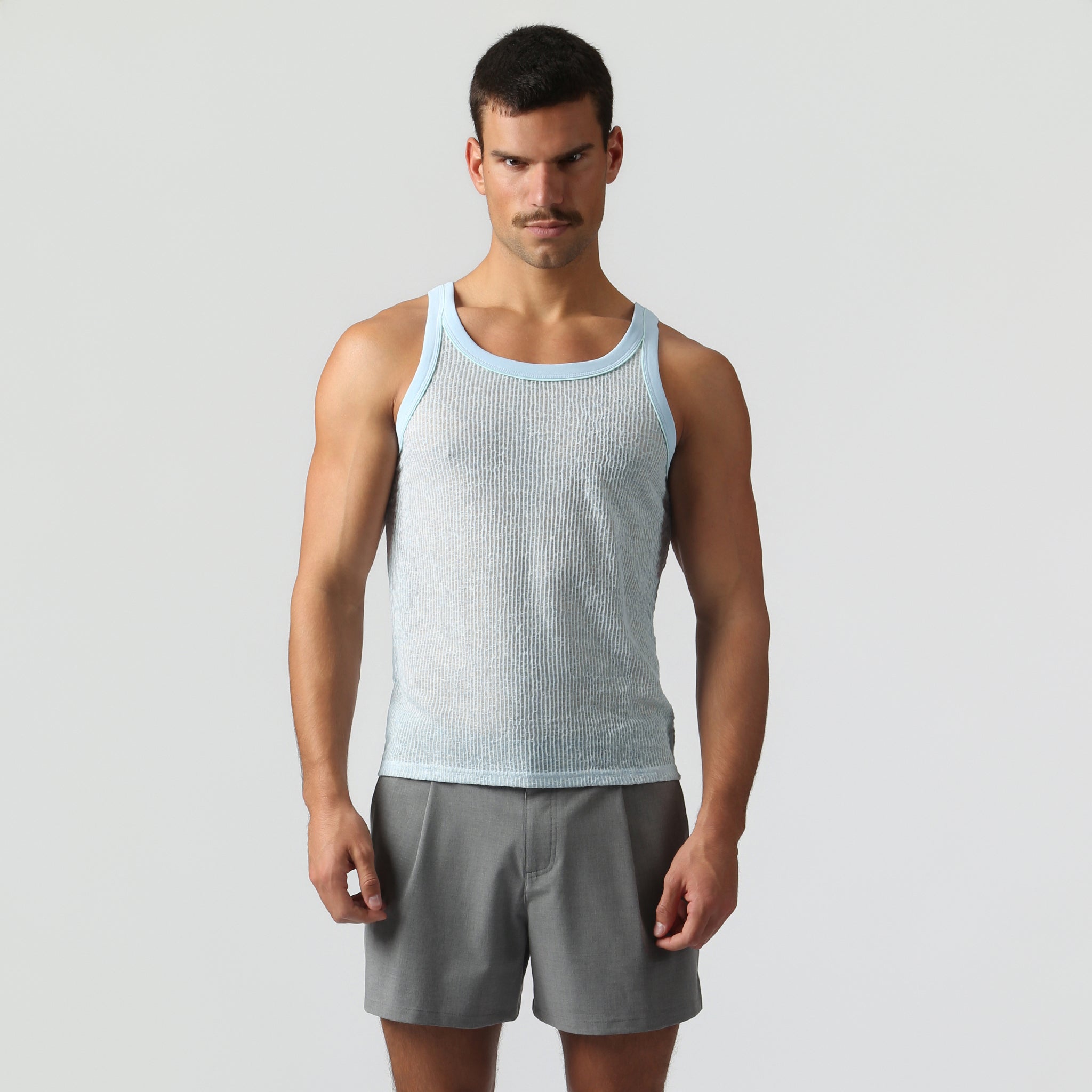 NEW- Sky Blue Sereno Rib Tank