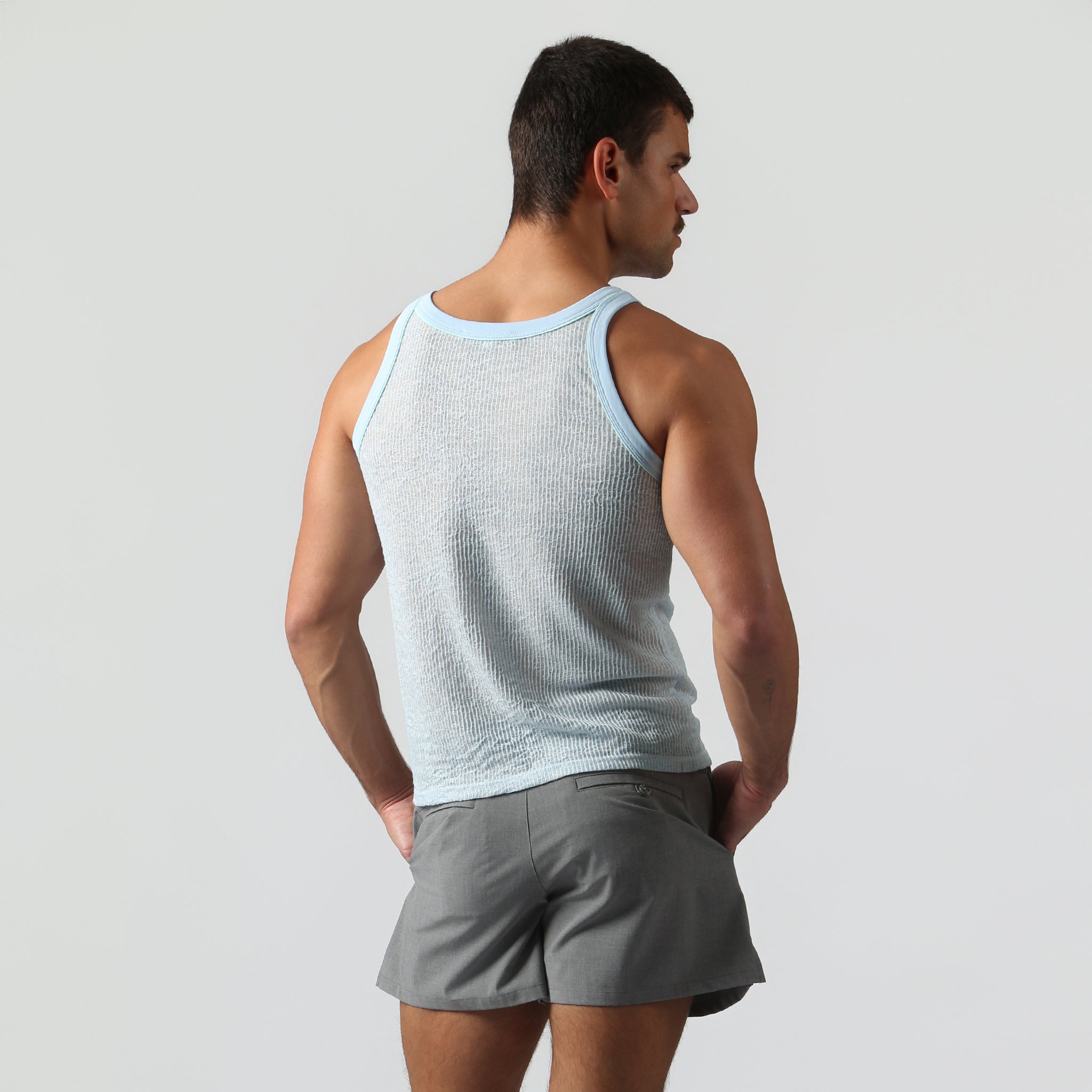 NEW- Sky Blue Sereno Rib Tank