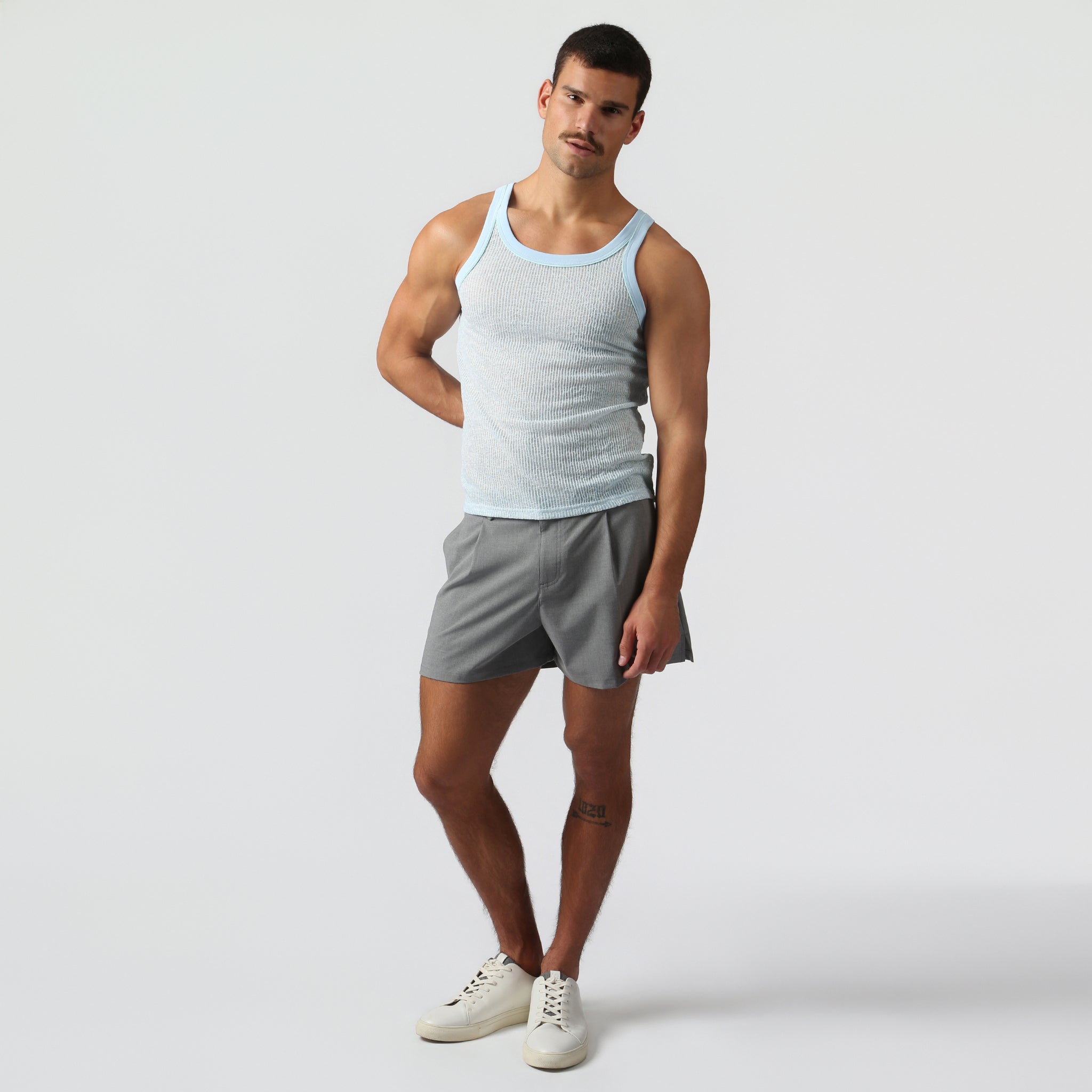 NEW- Sky Blue Sereno Rib Tank