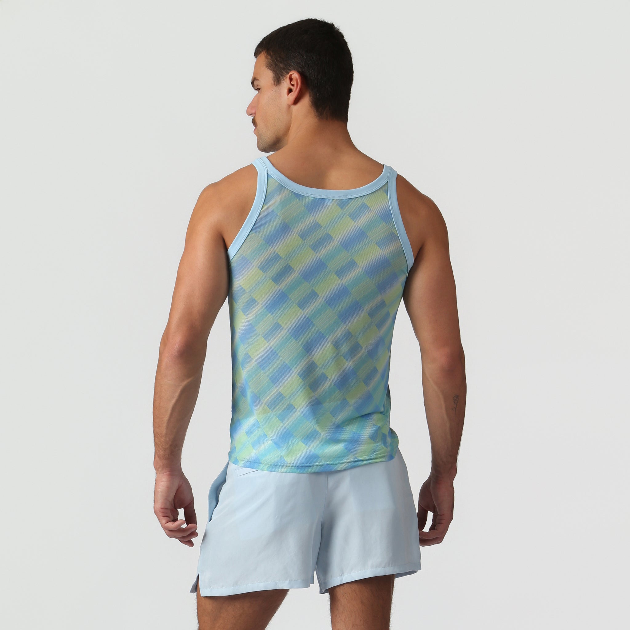 NEW- Azure Twilo Print Mesh Roxy Tank