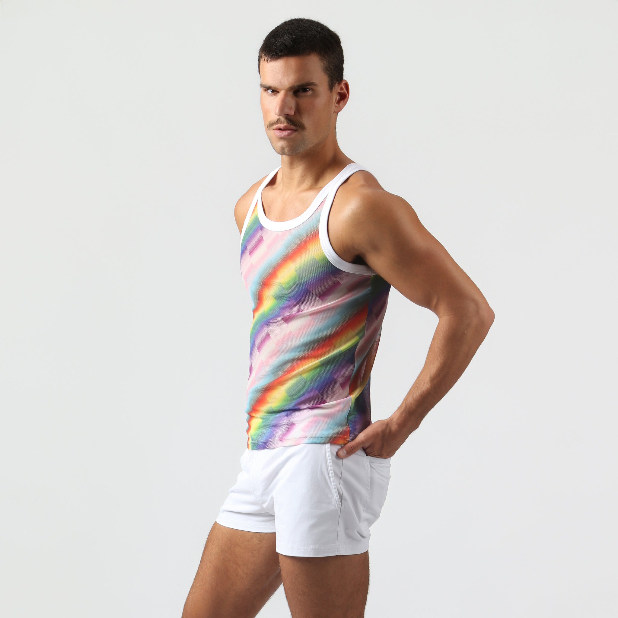 NEW- Paradise Pride Twilo Print Mesh Roxy Tank