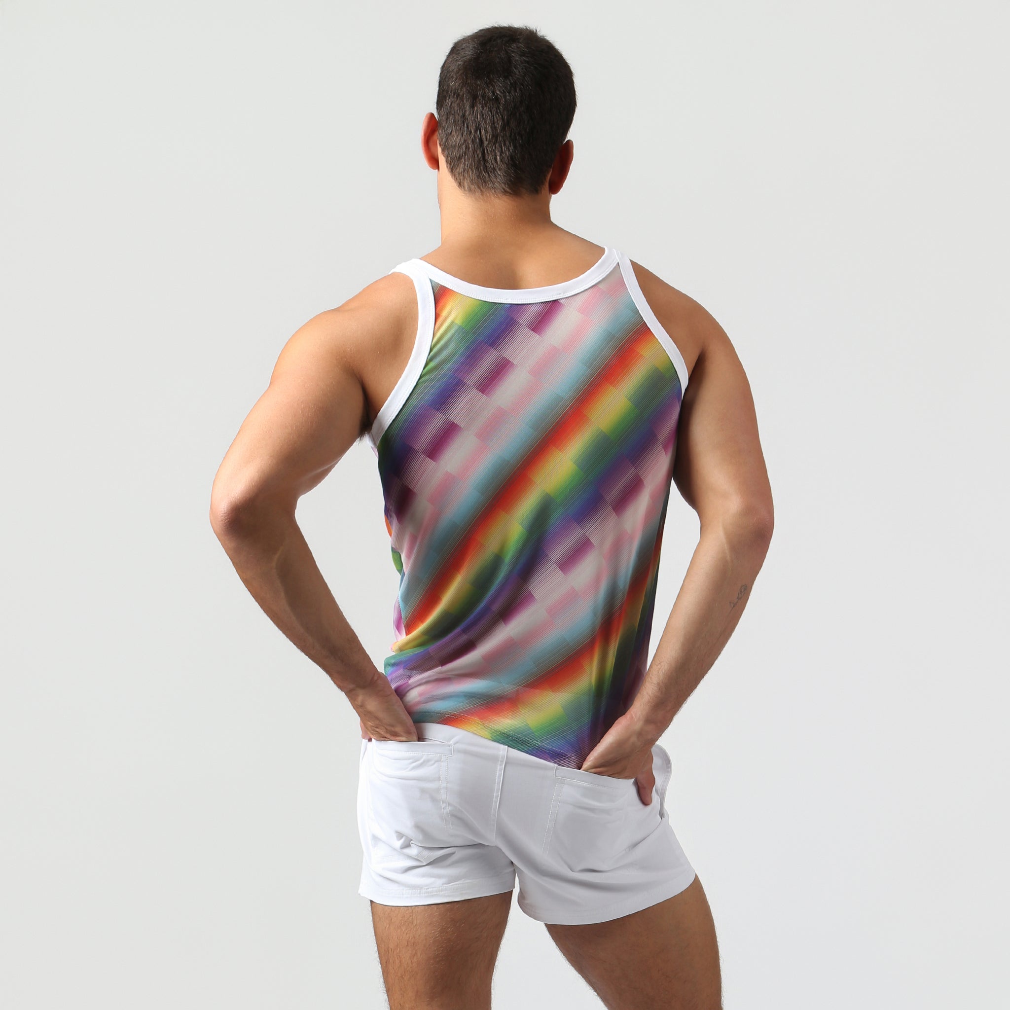 NEW- Paradise Pride Twilo Print Mesh Roxy Tank