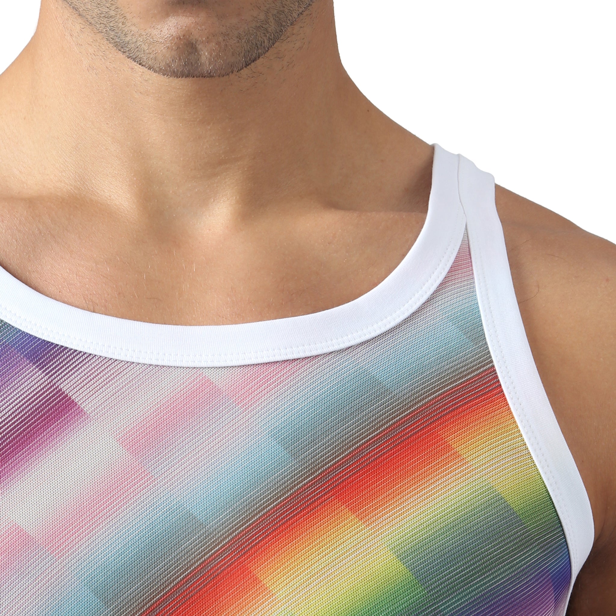 NEW- Paradise Pride Twilo Print Mesh Roxy Tank