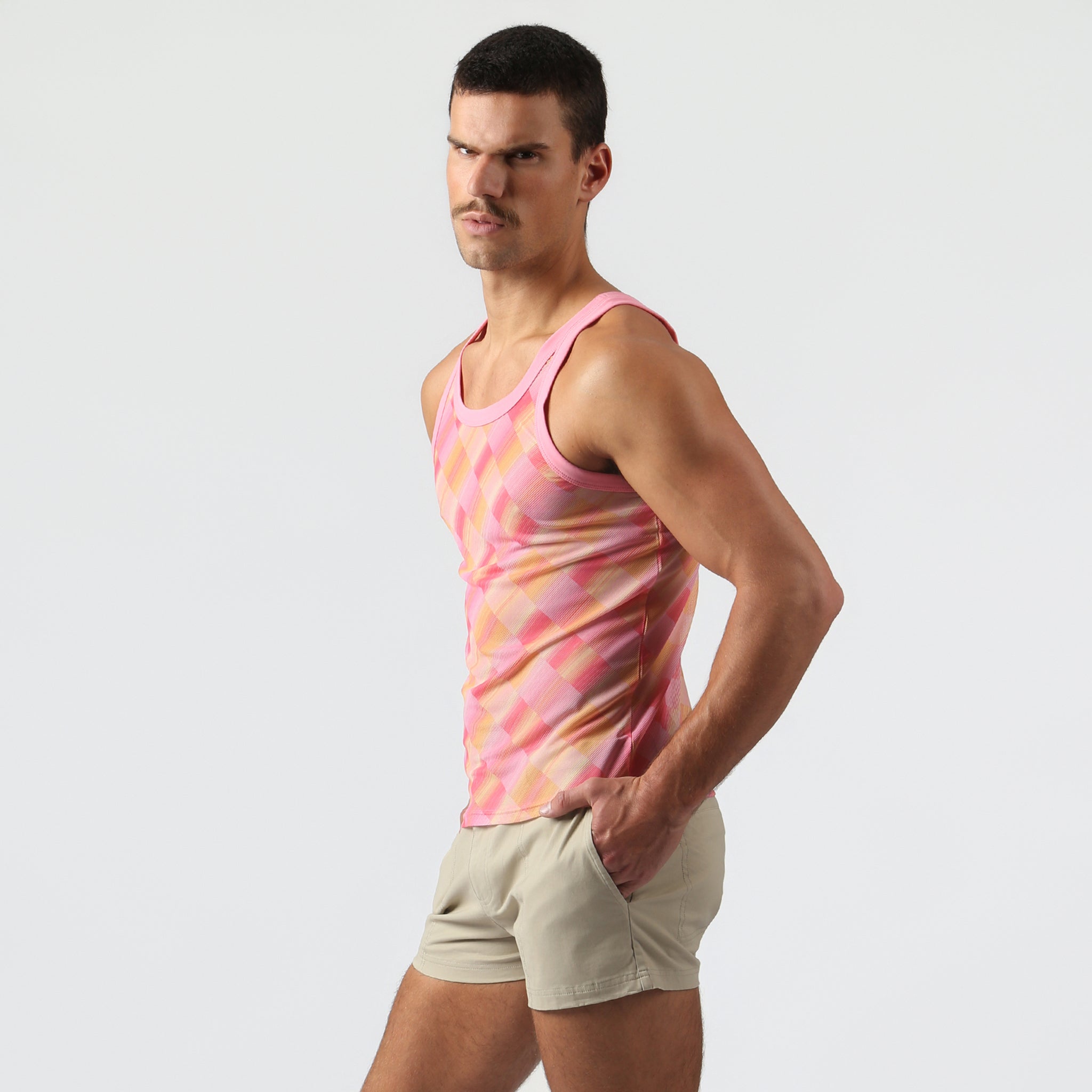 NEW- Sunset Twilo Print Mesh Roxy Tank