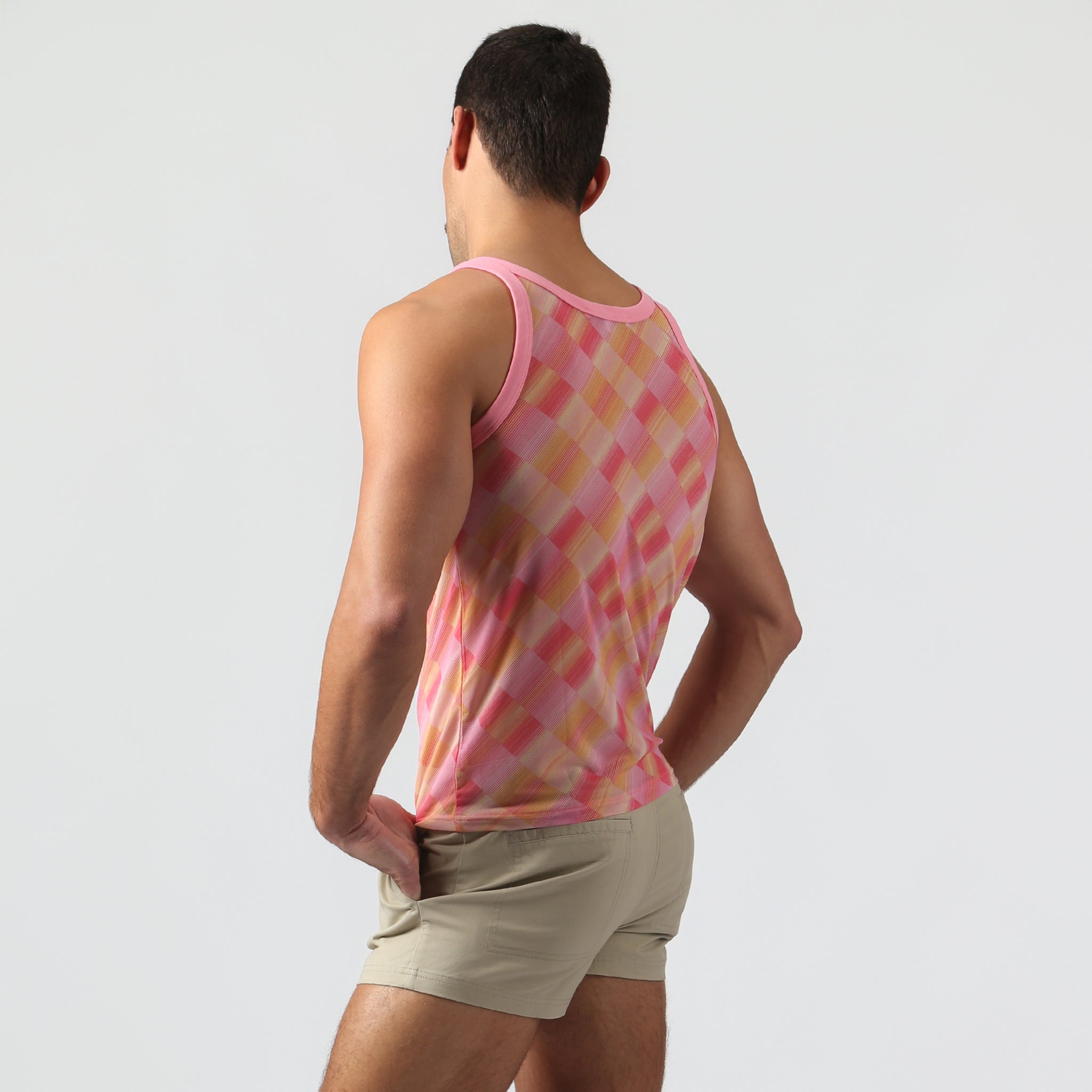 NEW- Sunset Twilo Print Mesh Roxy Tank